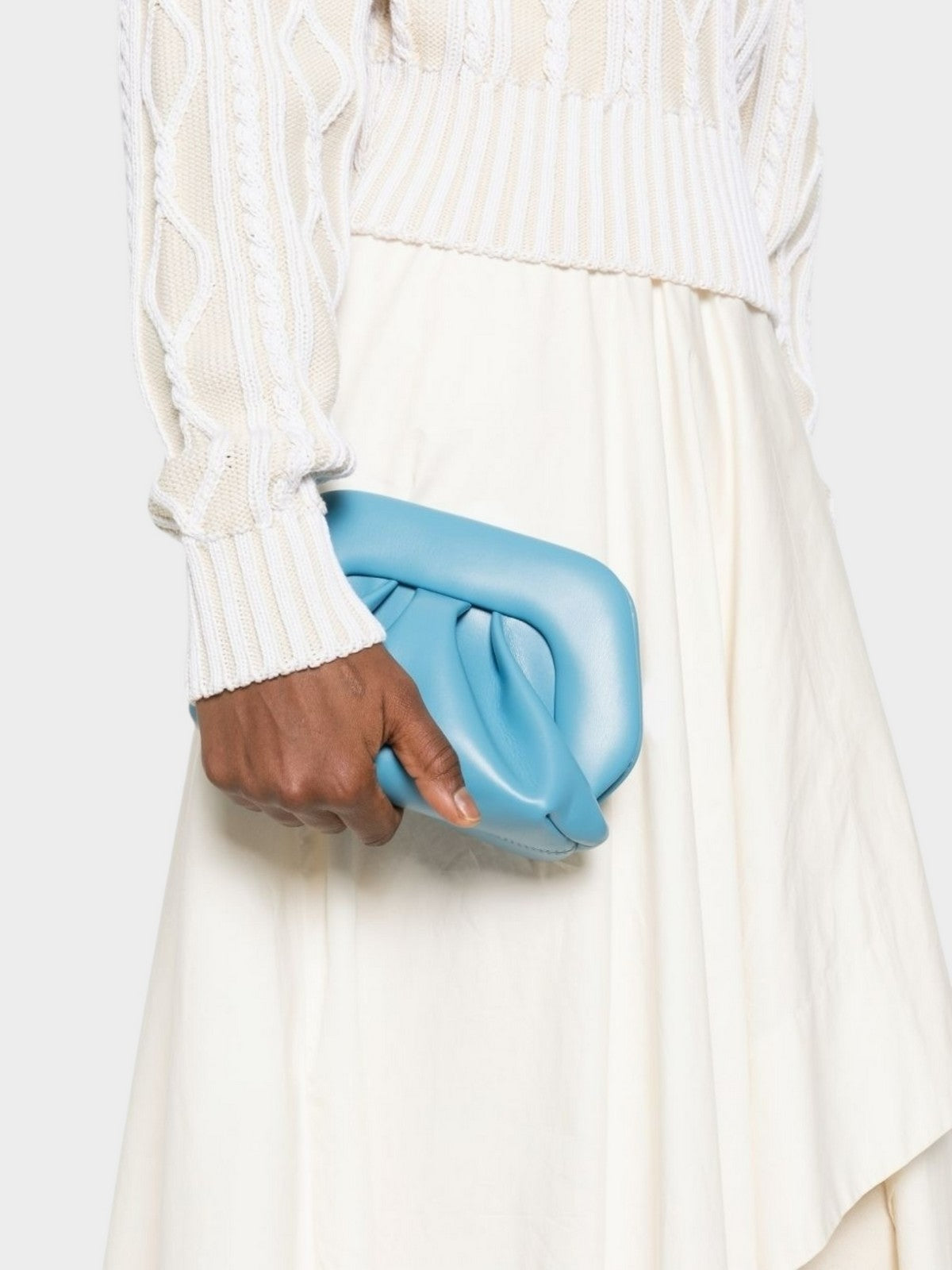 THEMOIRè Bios Small vegan fabric bag blue eco-friendly design 