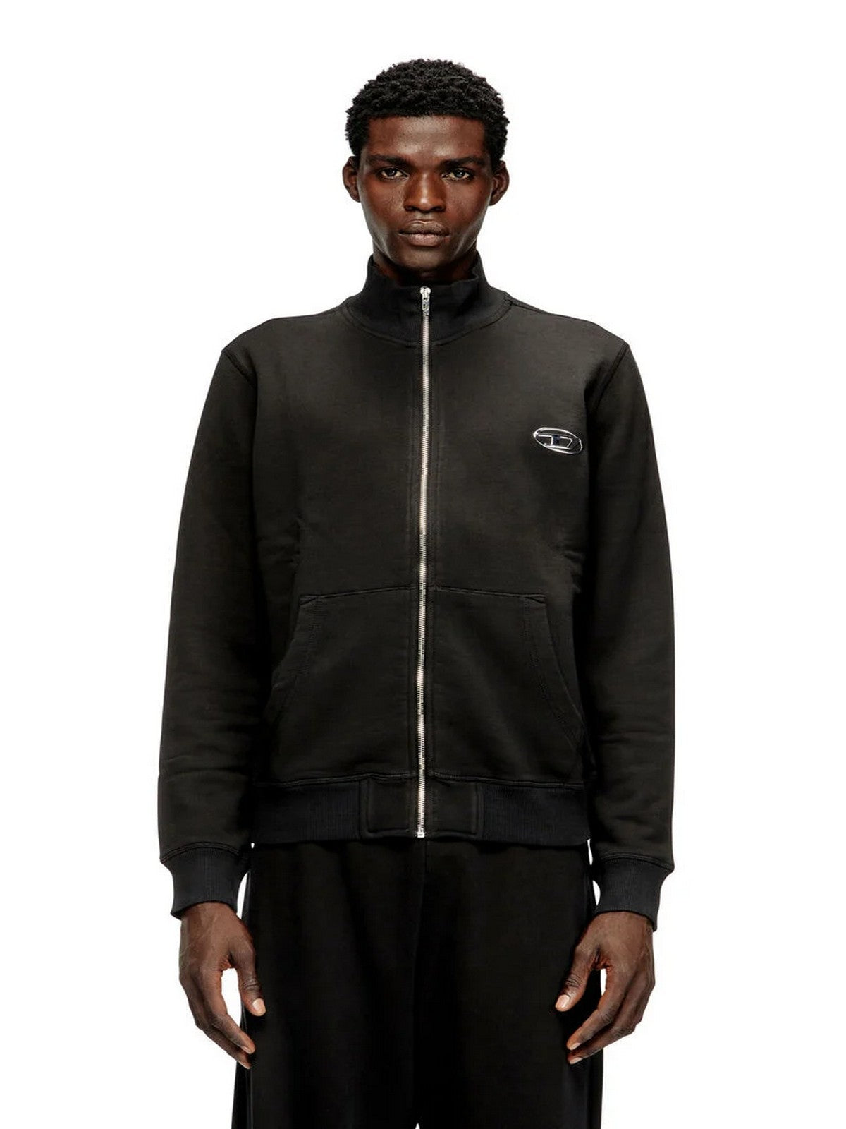 DIESEL Herren Sweatshirt S-GINN-ZIP-IOD SWEATSHIRT A21873 0BKBW 900 001 - SCHWARZ