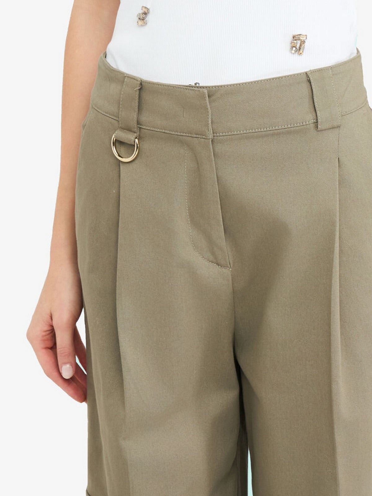 LIU JO BLACK Pantalone Donna  CF5351T026A X0707 Asparago