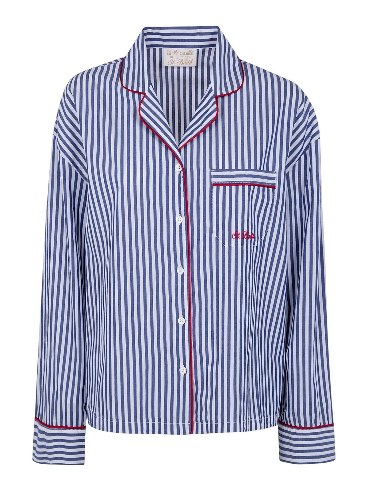 MC2 SAINT BARTH Camicia Donna  ASTRA 01699L COTTON STRIPES V PIPING 61