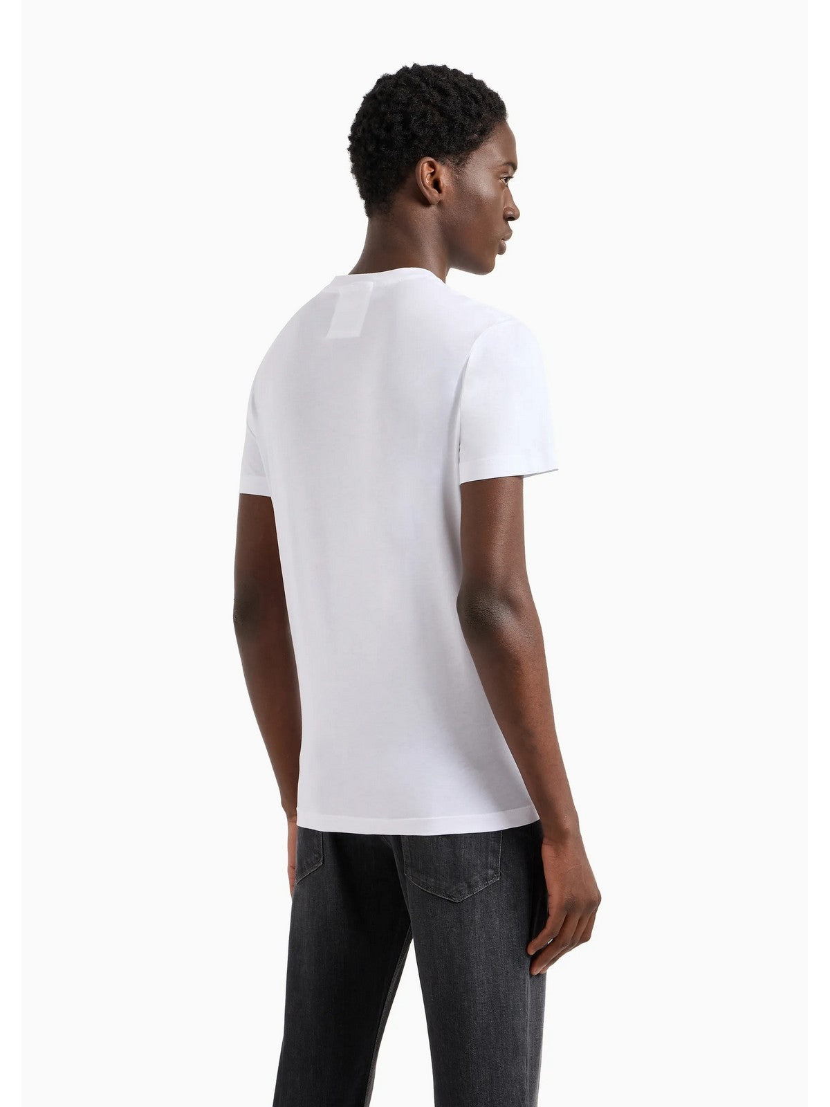 Emporio Armani T-shirts et pôle masculin 8n1tn5 1jpzz 0147 blanc