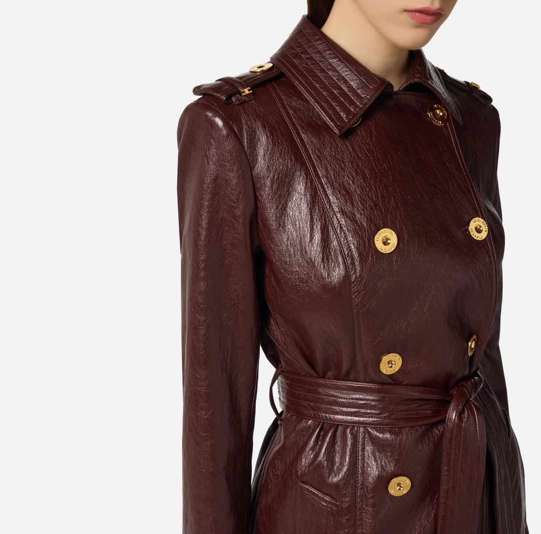 ELISABETTA FRANCHI Cappotto Donna  SP00256E2 EA4 MERLOT gioboutiqueweb