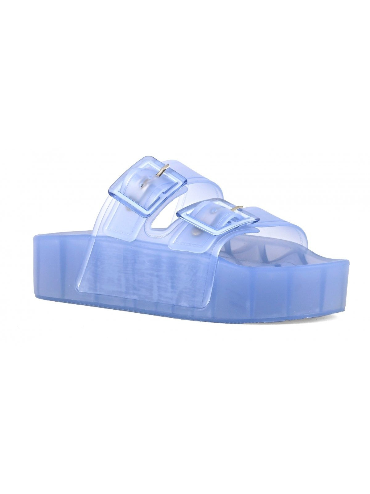 Farben der kalifornischen Ciabatta -Frau High -Gelee -Sandal 2 Schnallen HC.CHJ402 Den Blu