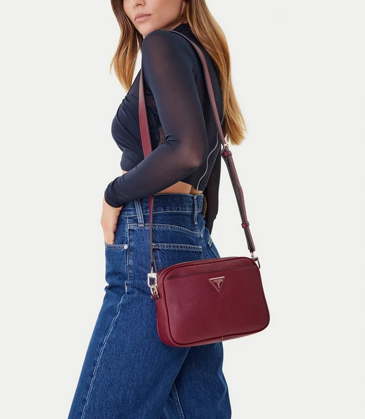 GUESS Borsa Donna MERIDIAN II CAMERA BAG HWBG69 74140 WIN WINE