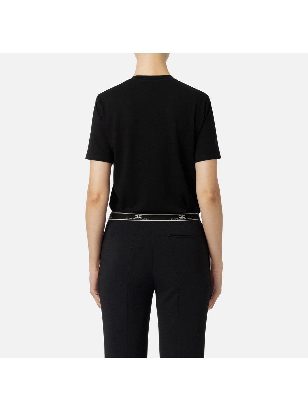 ELISABETTA FRANCHI Camiseta y pole mujer MA01546E2 110 Negro