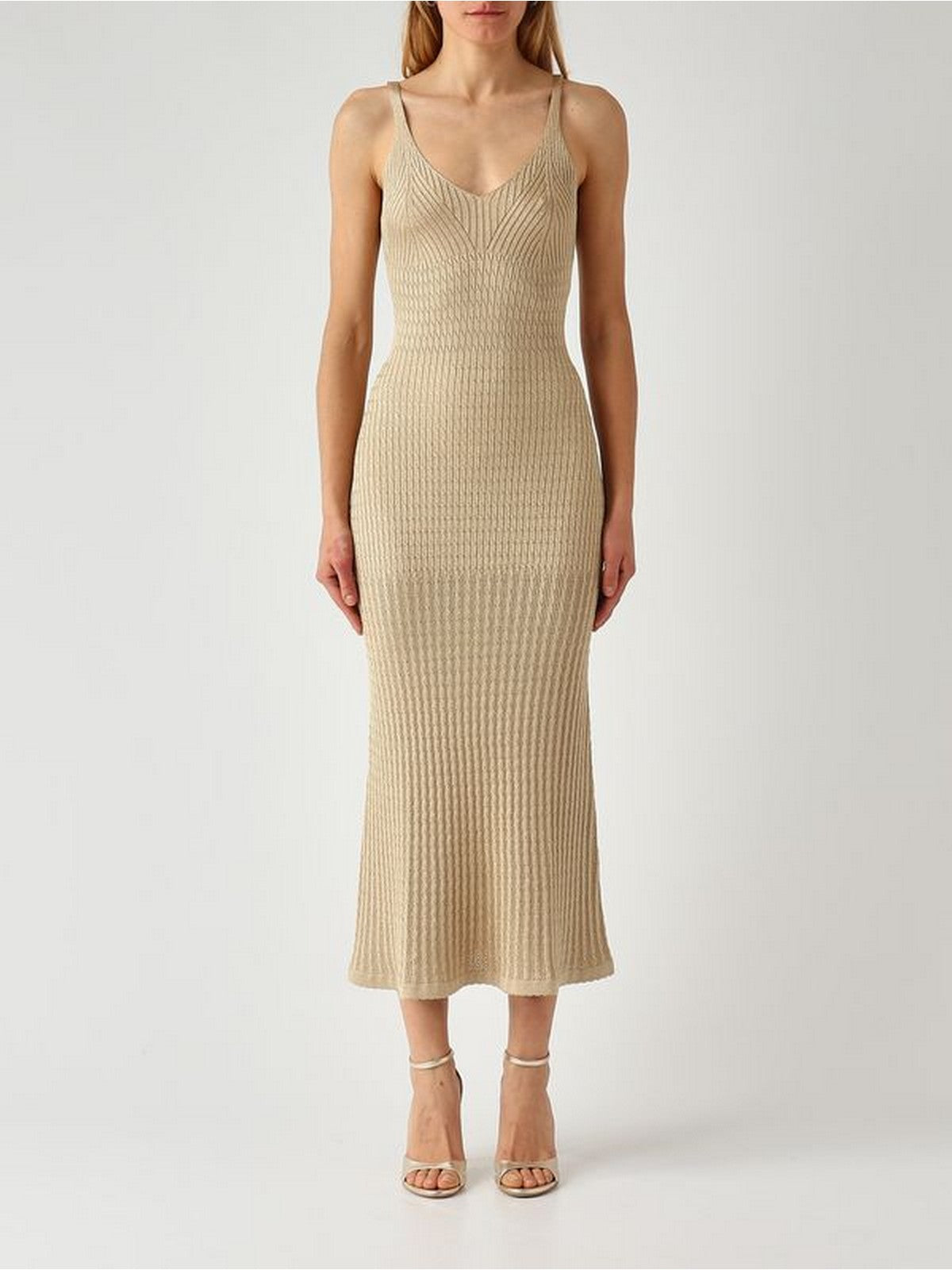 TWINSET Abito Donna  261TT3011 13574 DELICATE SAND LUREX