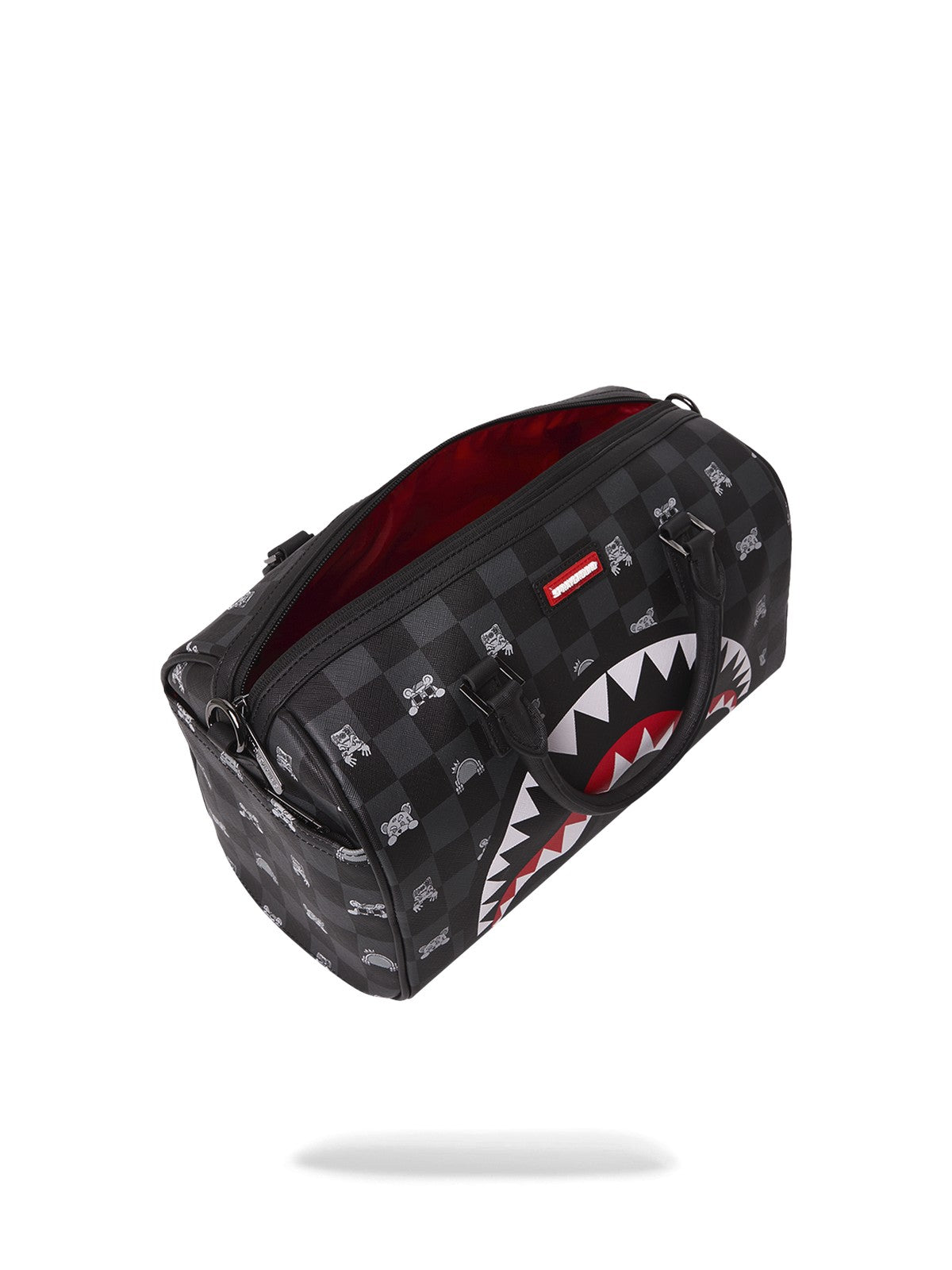 SPRAYGROUND Borsa Unisex adulto GRAY PEEKING CHARACTER CHECK MINI DUFFLE 910D8911NSZ Nero