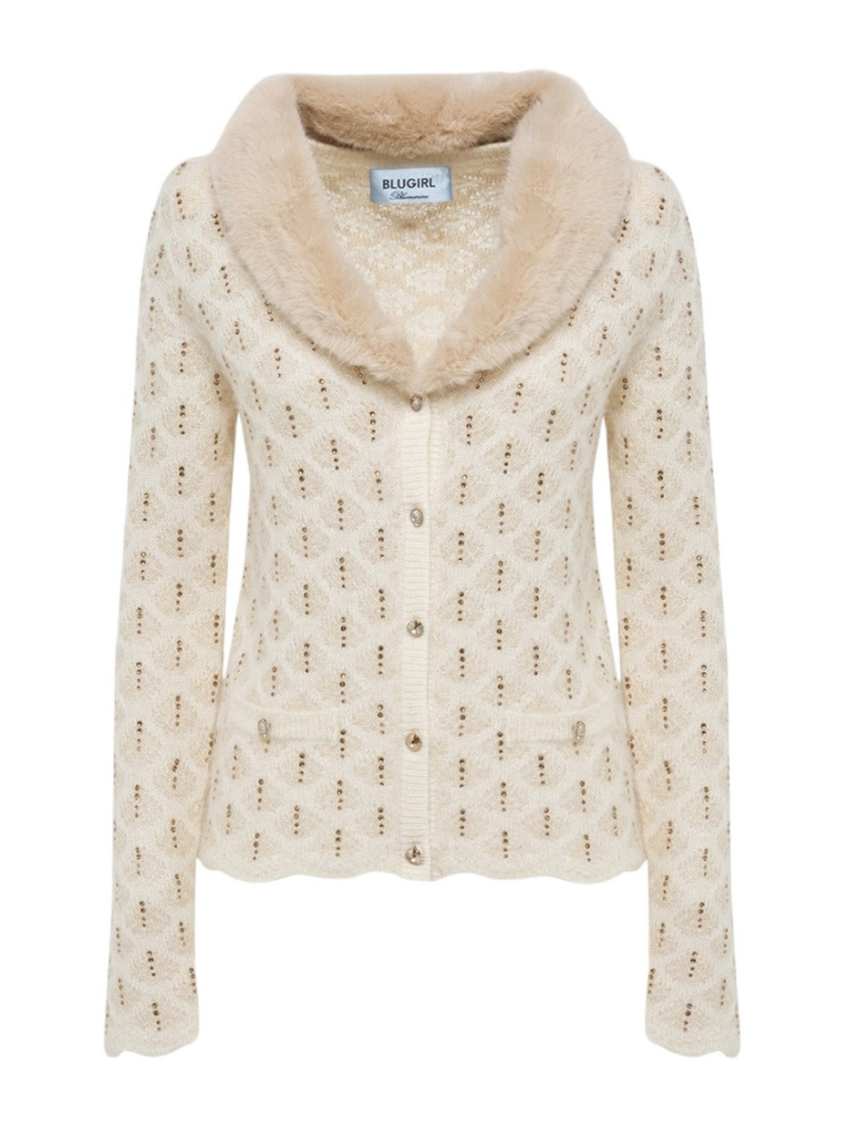 Blugirl Cardigan Woman RF4105MA96CO C3469 Beige