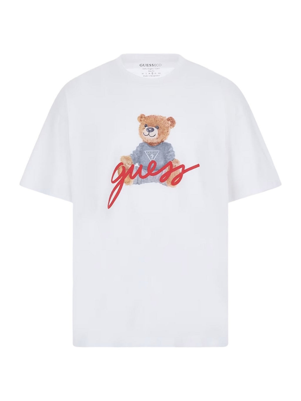 Maglietta GUESS Maniche Corte – Uomo – Colore Rosso/bianco/nero – Cotone Ed Elastan