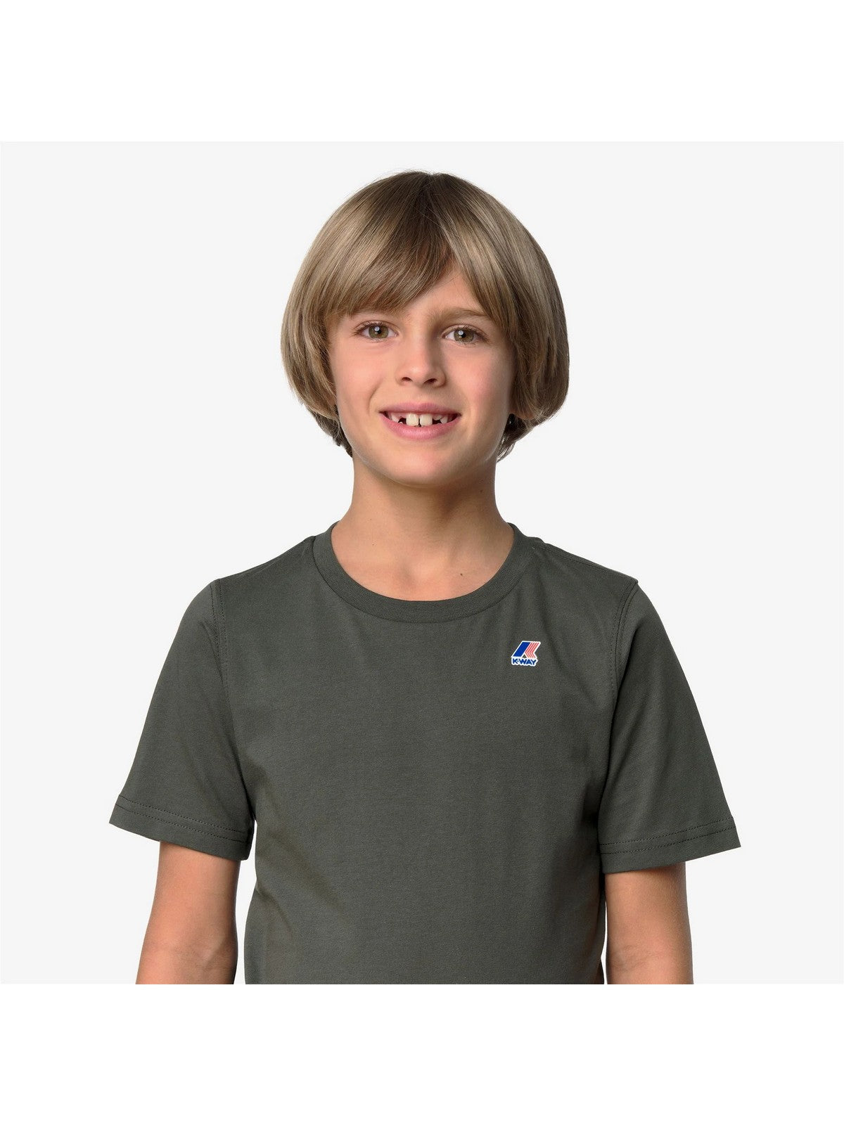 K-WAY KIDS T-shirt Bambini e ragazzi P. LEONIDE K7133YW WMR GREEN BLACKISH