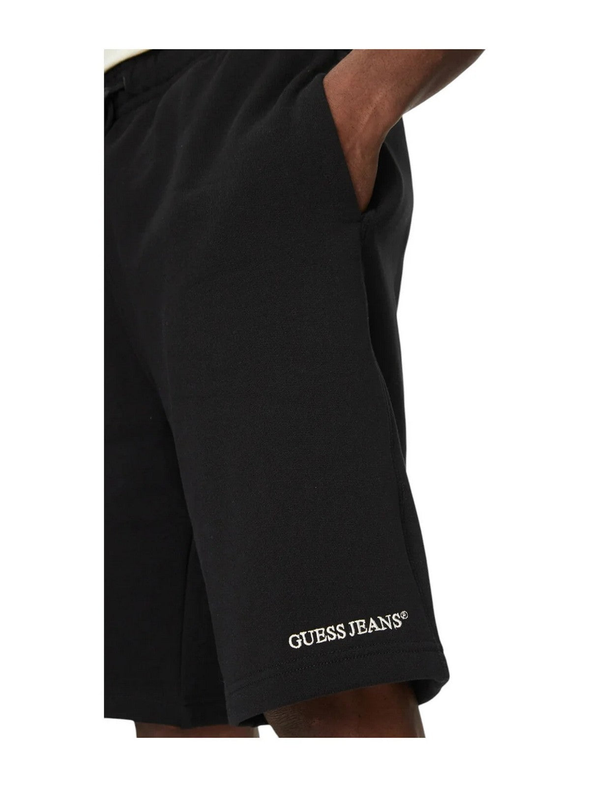 GUESS Pantalone Uomo GJ REG EMBRO SHORTS M5GD49 KCPR1 JBLK Jet Black A996 gioboutiqueweb