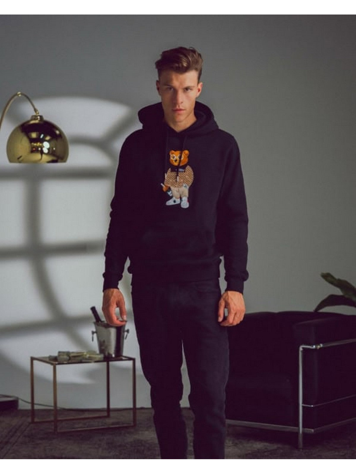 BARON FILOU Felpa Uomo  HOODIE FILOU CXVI Nero gioboutiqueweb