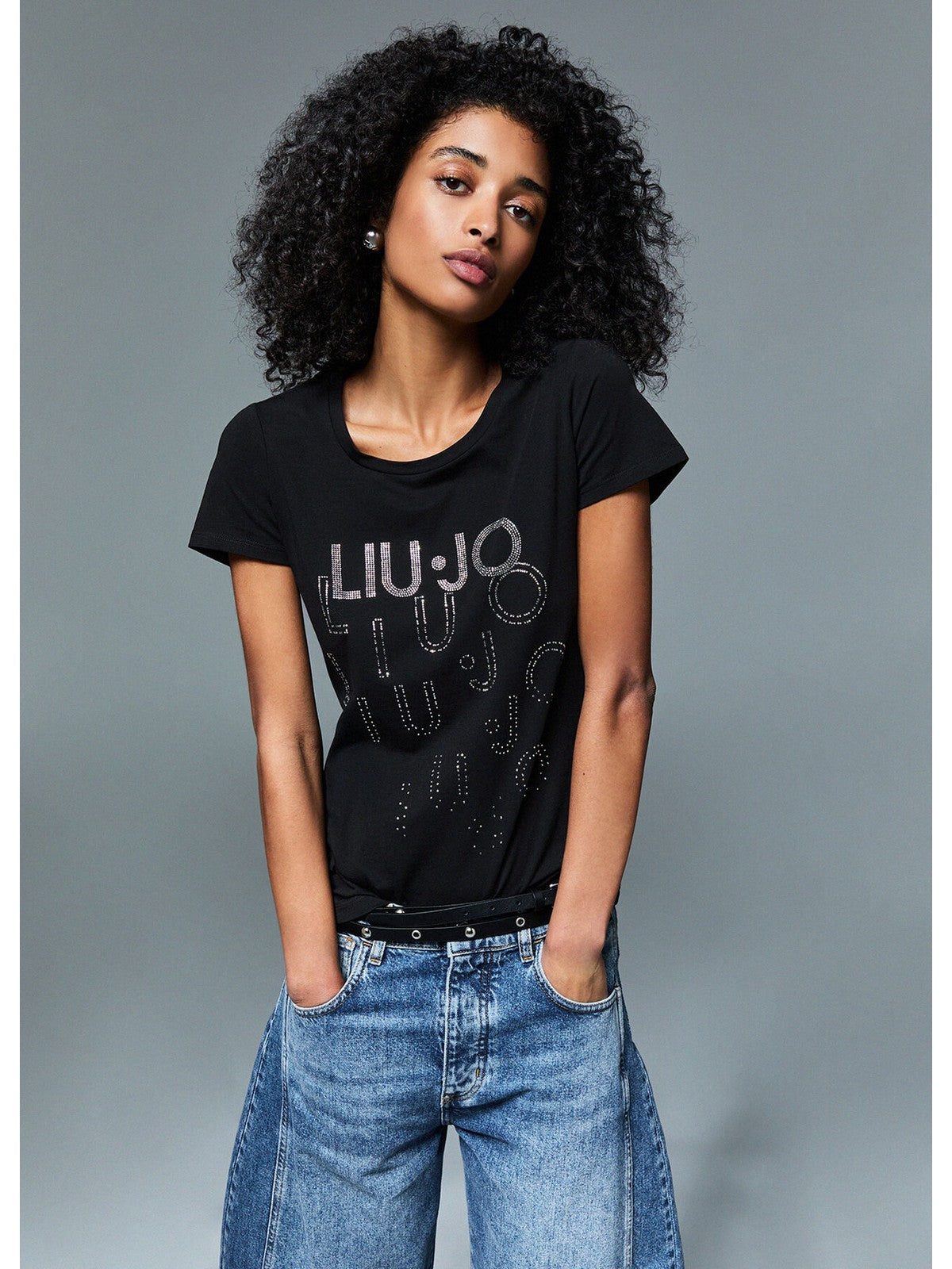 LIU JO BEACHWEAR T-shirt Donna  VA6171JS003 T9503 Nero/degrade