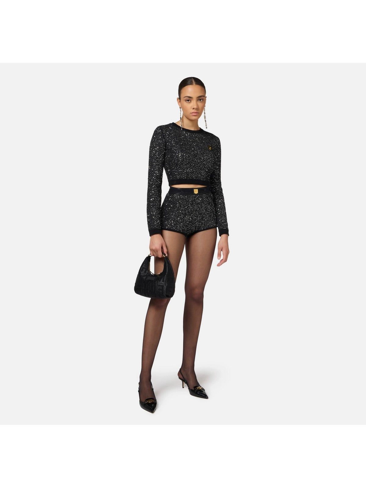 ELISABETTA FRANCHI KS01M47E2 X16 Black Shorts