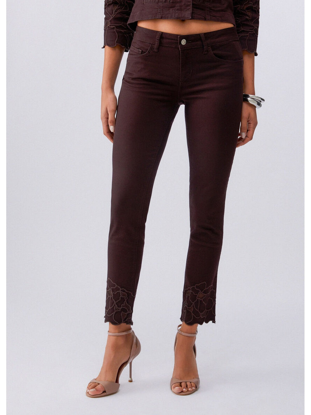 LIU JO WHITE Pantalone Donna  WA6260T367A P9688 Sacher/ric.flowers