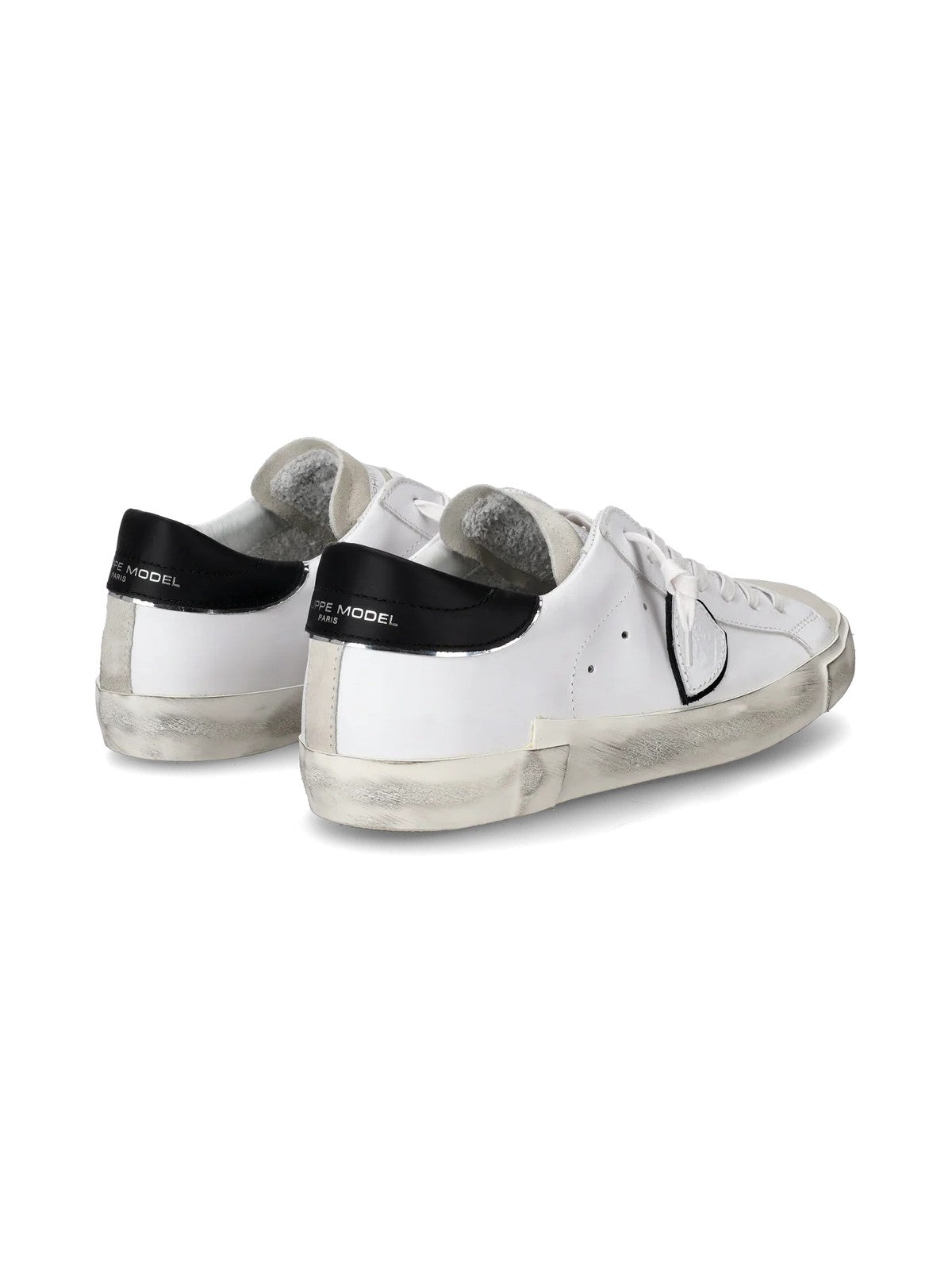 PHILIPPE MODEL Sneaker Uomo Prsx Low Man PRLU 1011 BASIC_BLANC NOIR