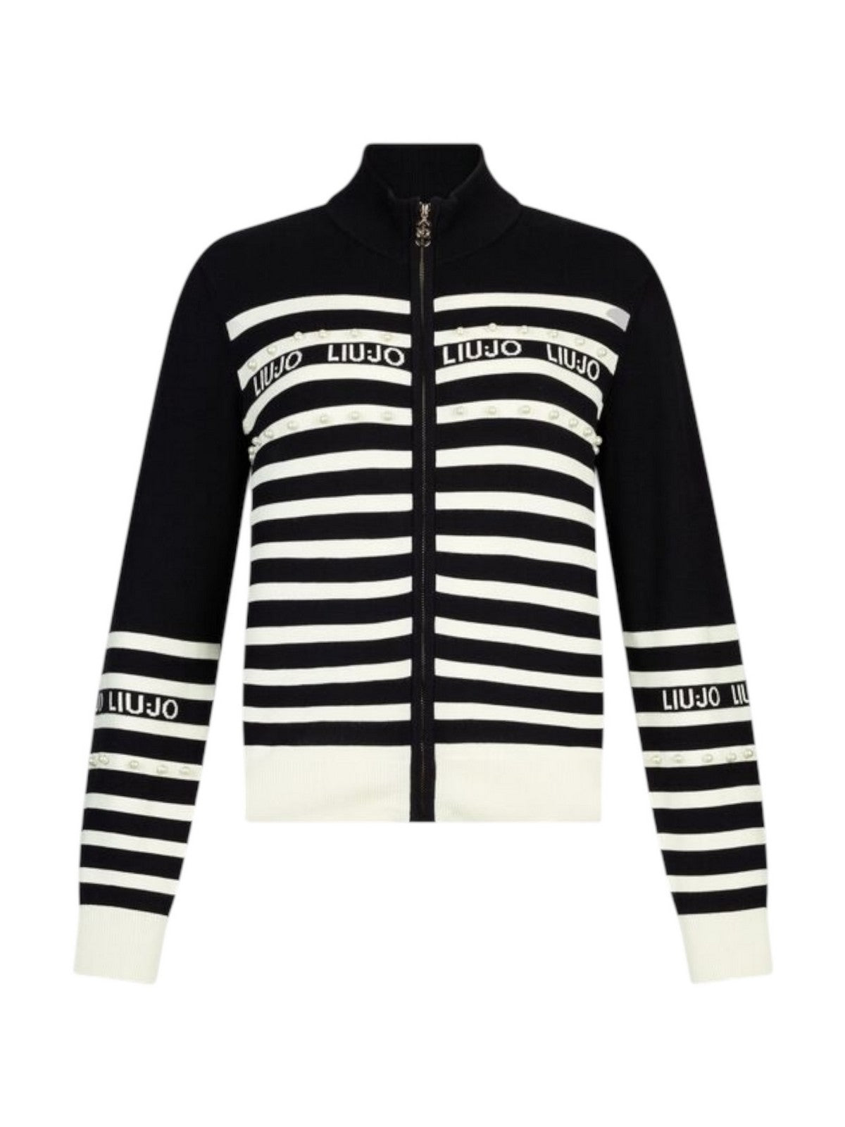LIU JO SPORT Cardigan Donna  TF5214MS63L 03N66 Nero/bianco latte