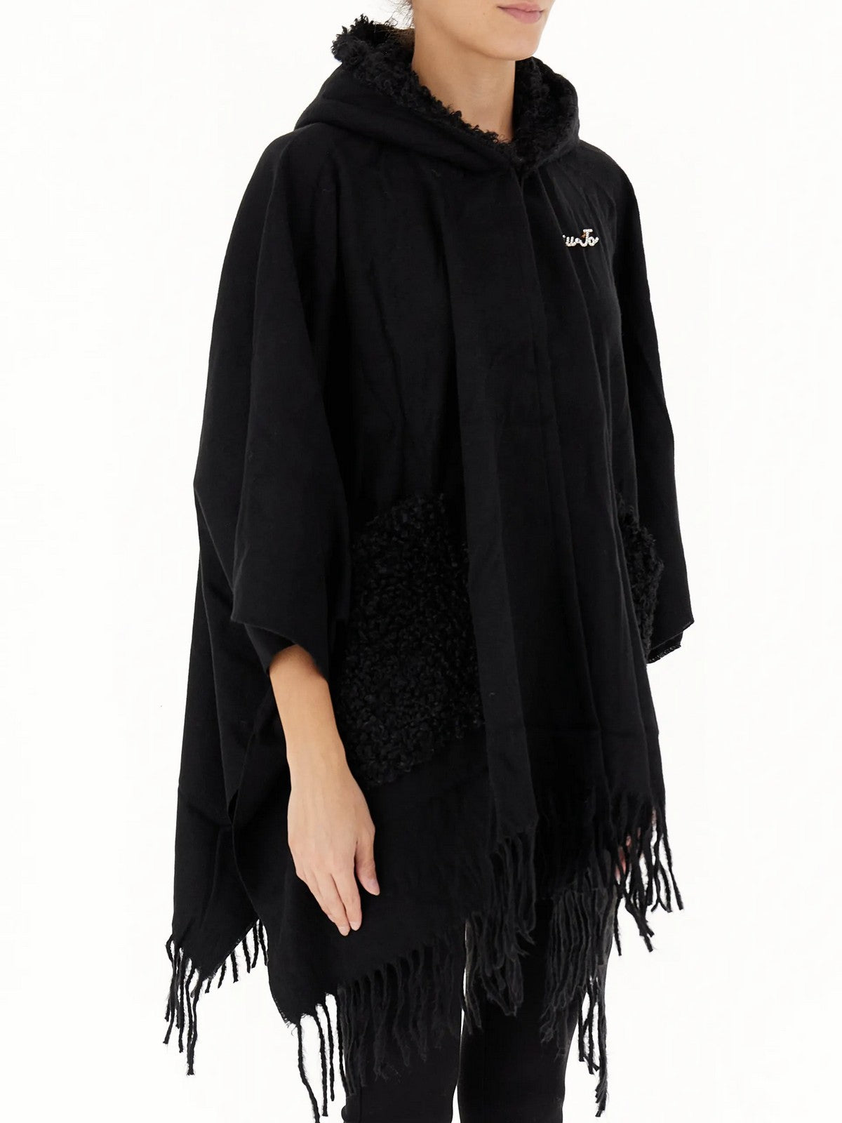 LIU JO SOFT Poncho Donna  2F4018T0300 22222 Nero gioboutiqueweb