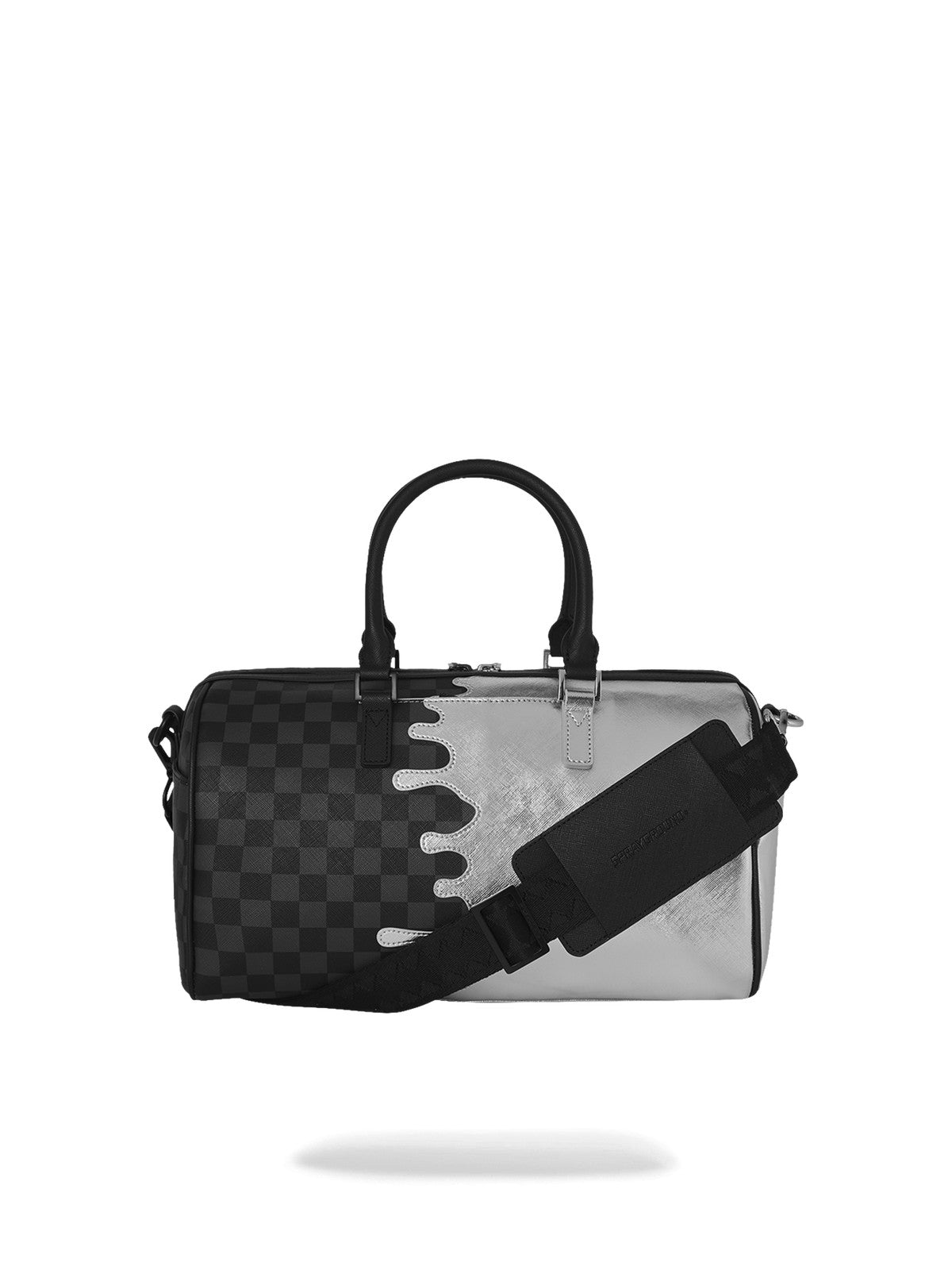 SPRAYGROUND Borsa Unisex adulto SILVER SIDE DRIP BLACK CHECK MINI DUFFLE 910D8925NSZ Nero