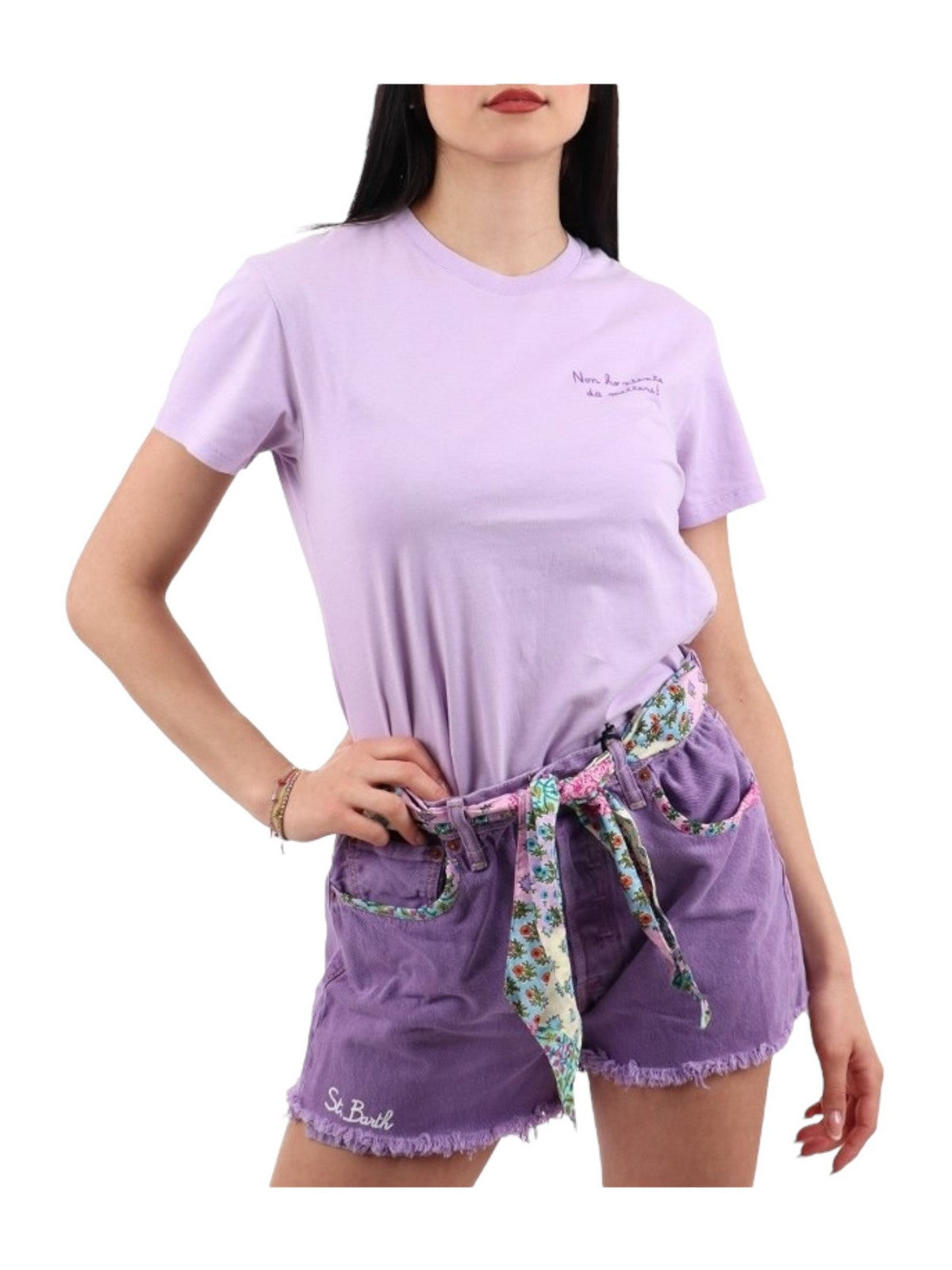 MC2 Saint Barth T-shirt and Pole Woman Emilie 09845f Viola