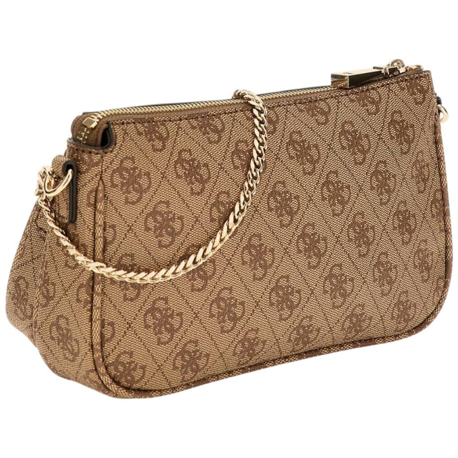 GUESS Borsa Donna NOELLE II DBL POUCH CROSSBODY HWBG96 72710 LGW LATTE LOGO/BROWN