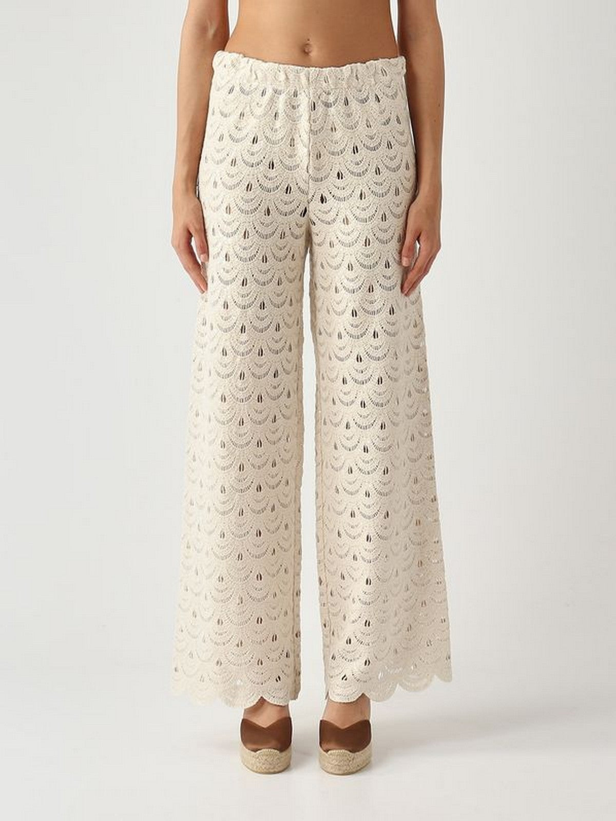 MC2 SAINT BARTH Pantalone Donna  INEZ 01719L CROCHET SHELL PAILLETTES 10
