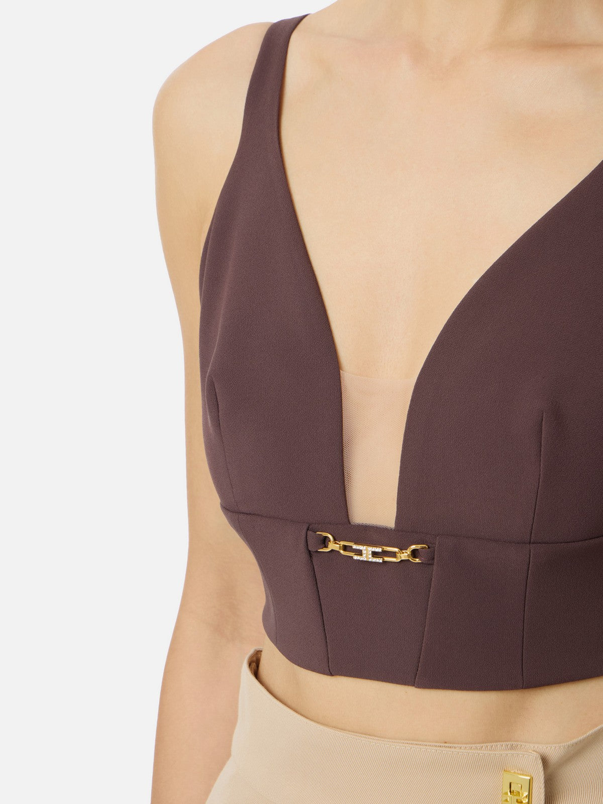 ELISABETTA FRANCHI Top Donna  TO04857E2 EA4 MERLOT