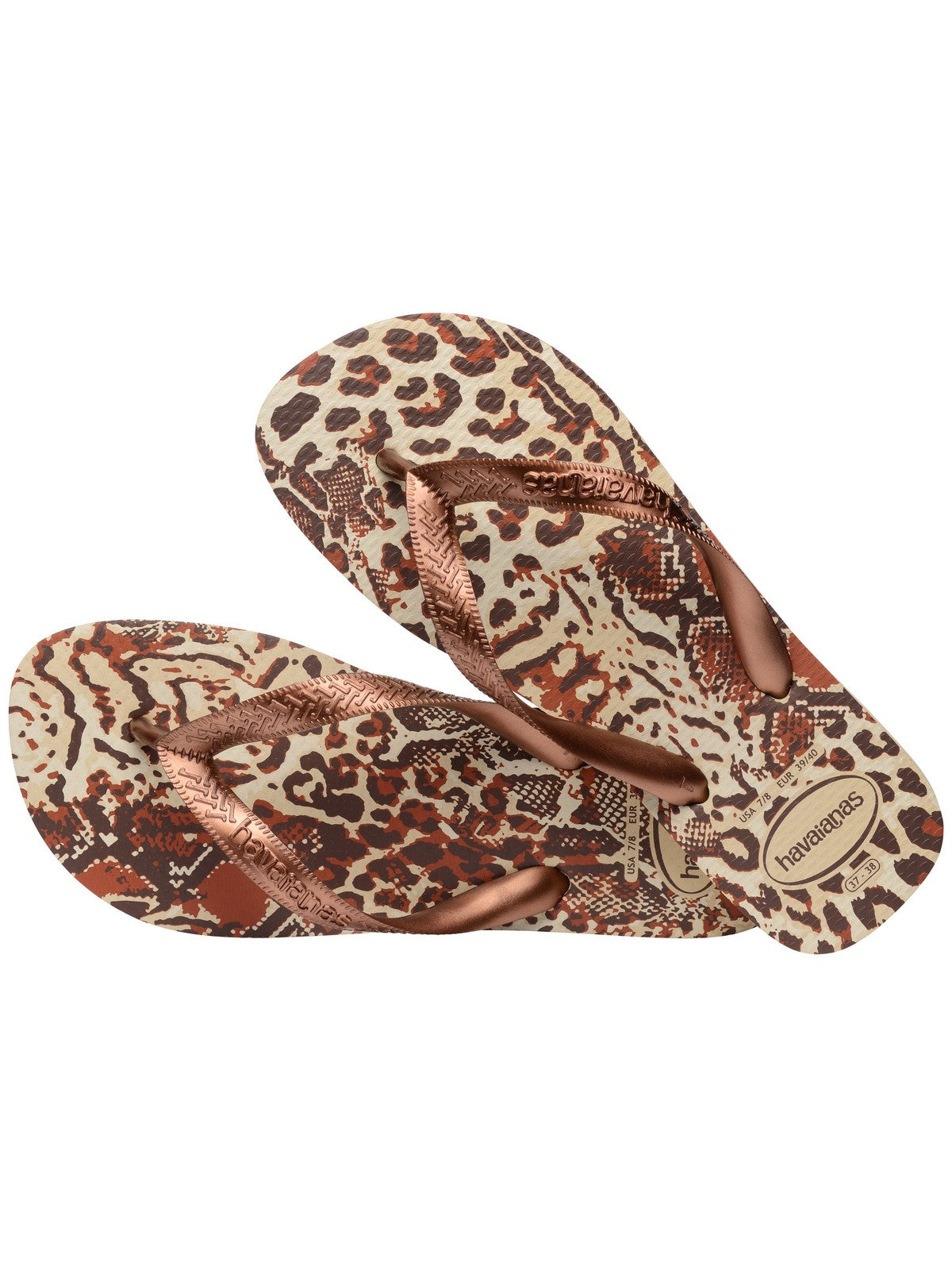 HAVAIANAS Tongs Femme Hav. Haut animaux 4132920.7440 Beige