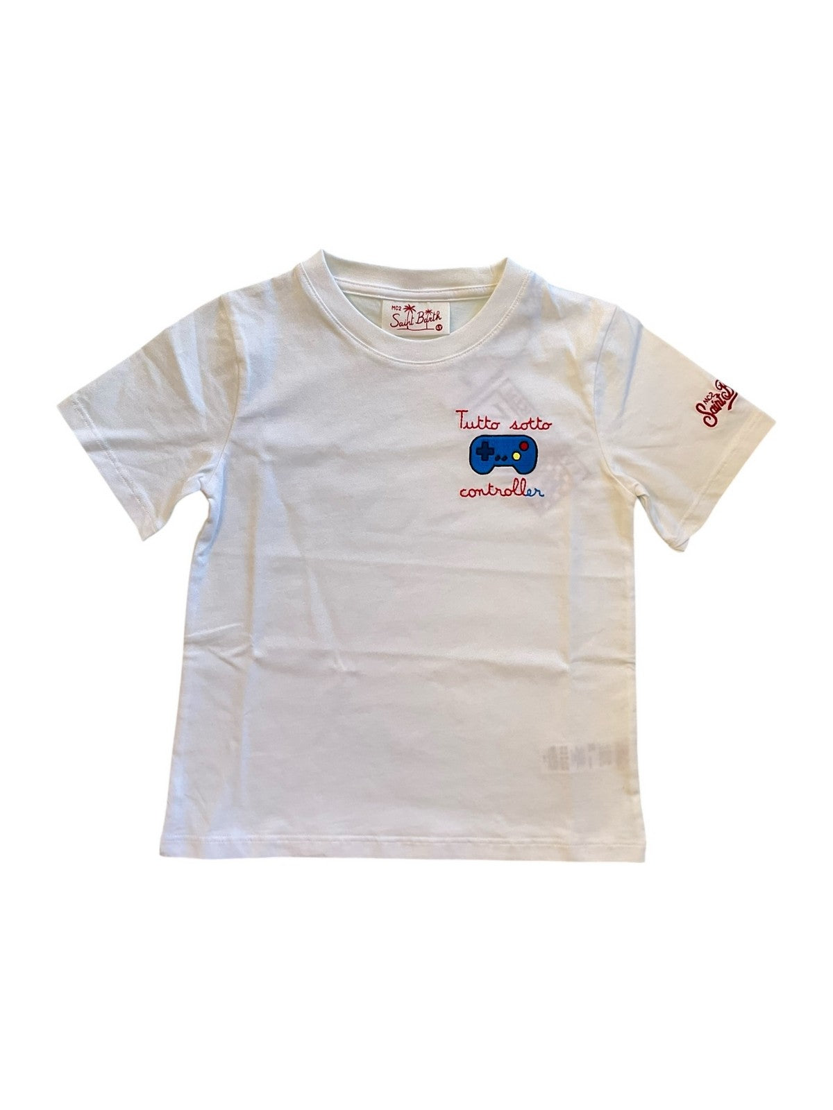 MC2 SAINT BARTH T-shirt Bambini e ragazzi  PORTOFINO JR 02877L SOTTO CONTROLLER 01N EMB gioboutiqueweb
