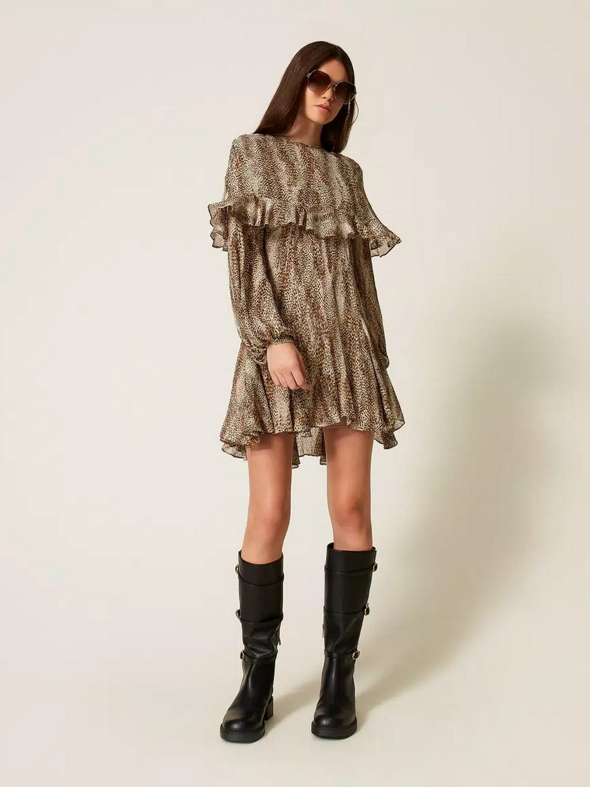 TWINSET Stivali e Stivaletti Donna POINT SQUARE BOOTS 252TGT090 00006 Nero