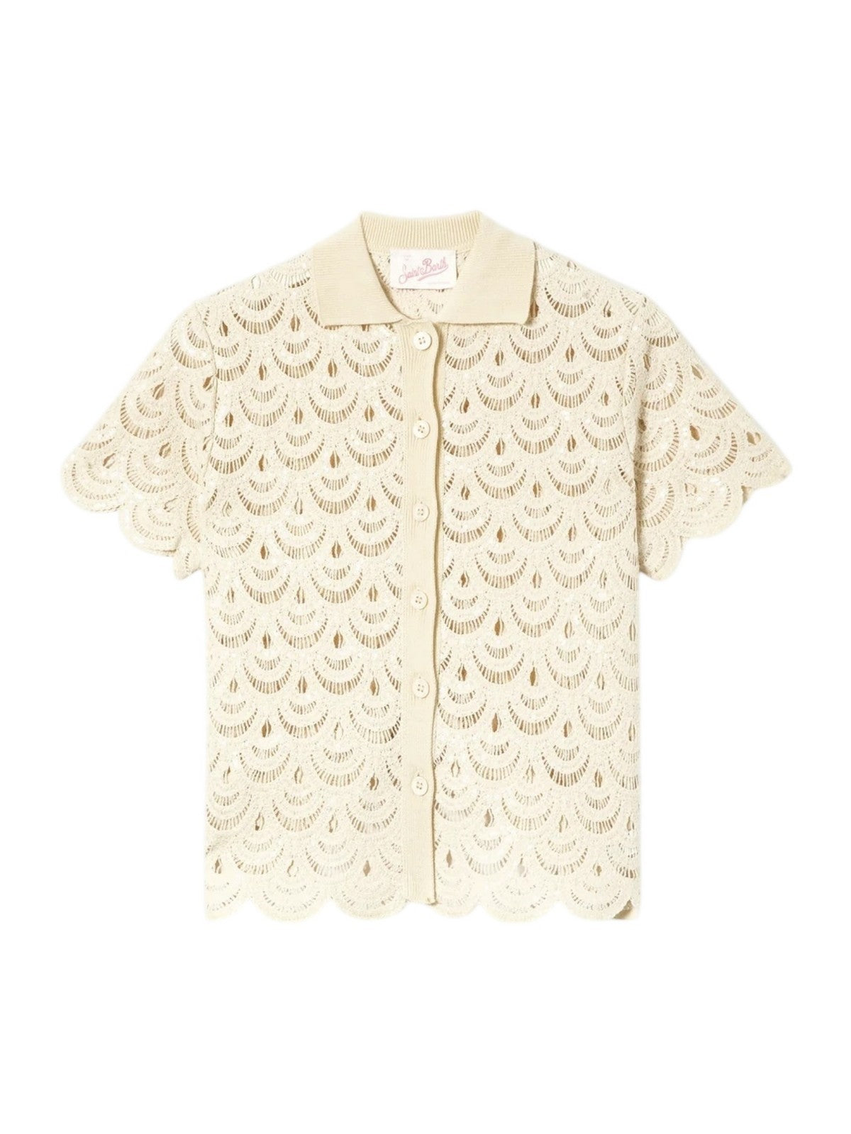 MC2 SAINT BARTH Polo Donna  MONET 01719L CROCHET SHELL PAILLETTES 10