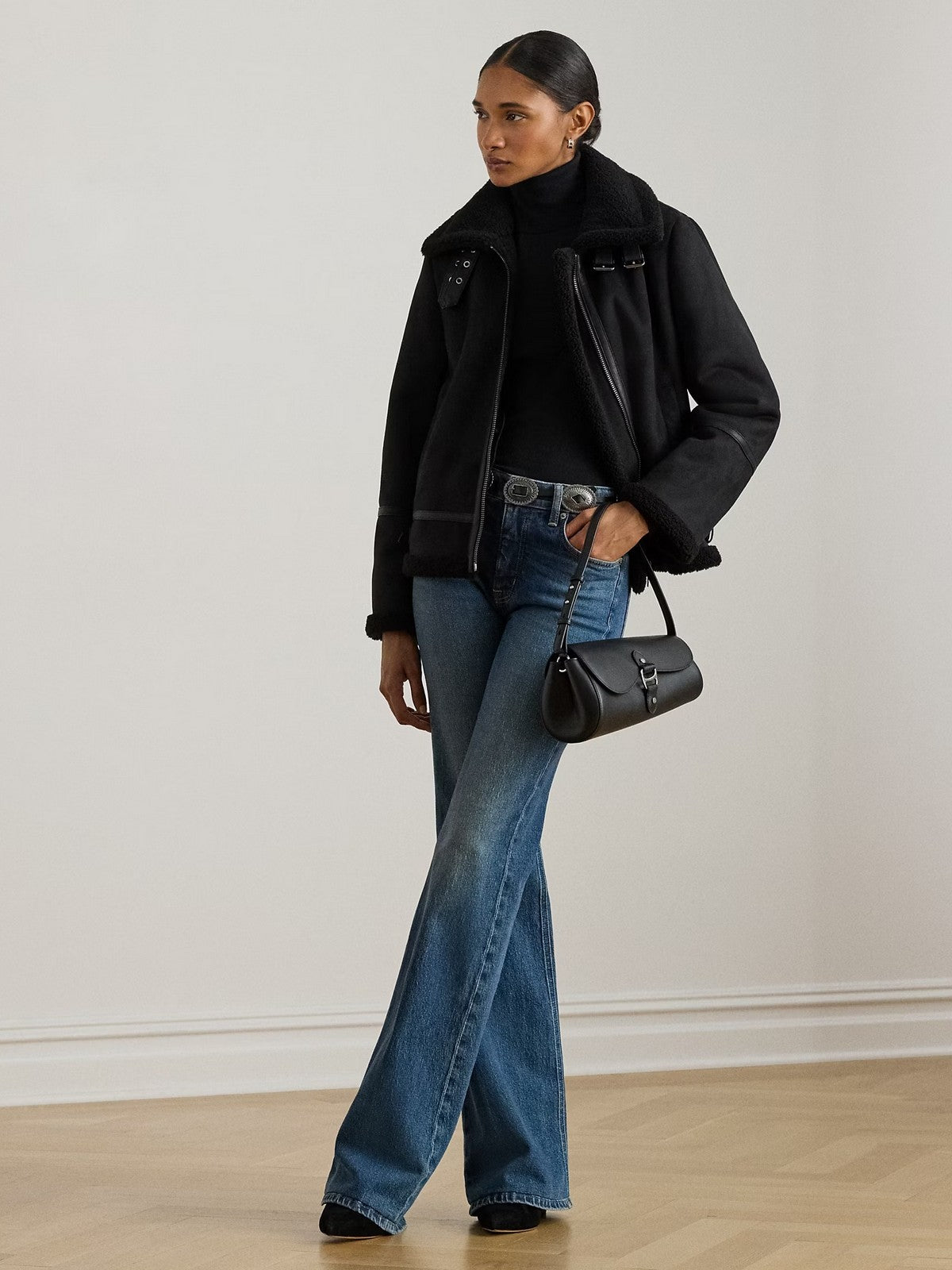 LAUREN RALPH LAUREN Cappotto Donna "FX SH SB 24""-UNLINED-COAT" 297P04122 001 BLACK