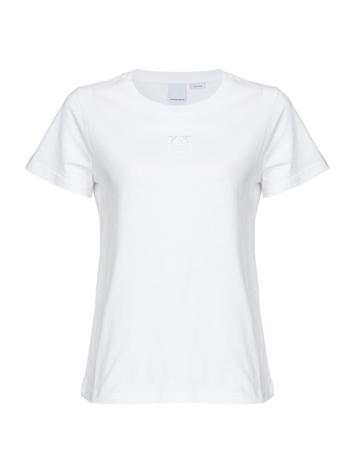 Camiseta Pinko y Polo Woman Bussolotto Jersey Old 100355-A227 Z04 Camiseta blanca