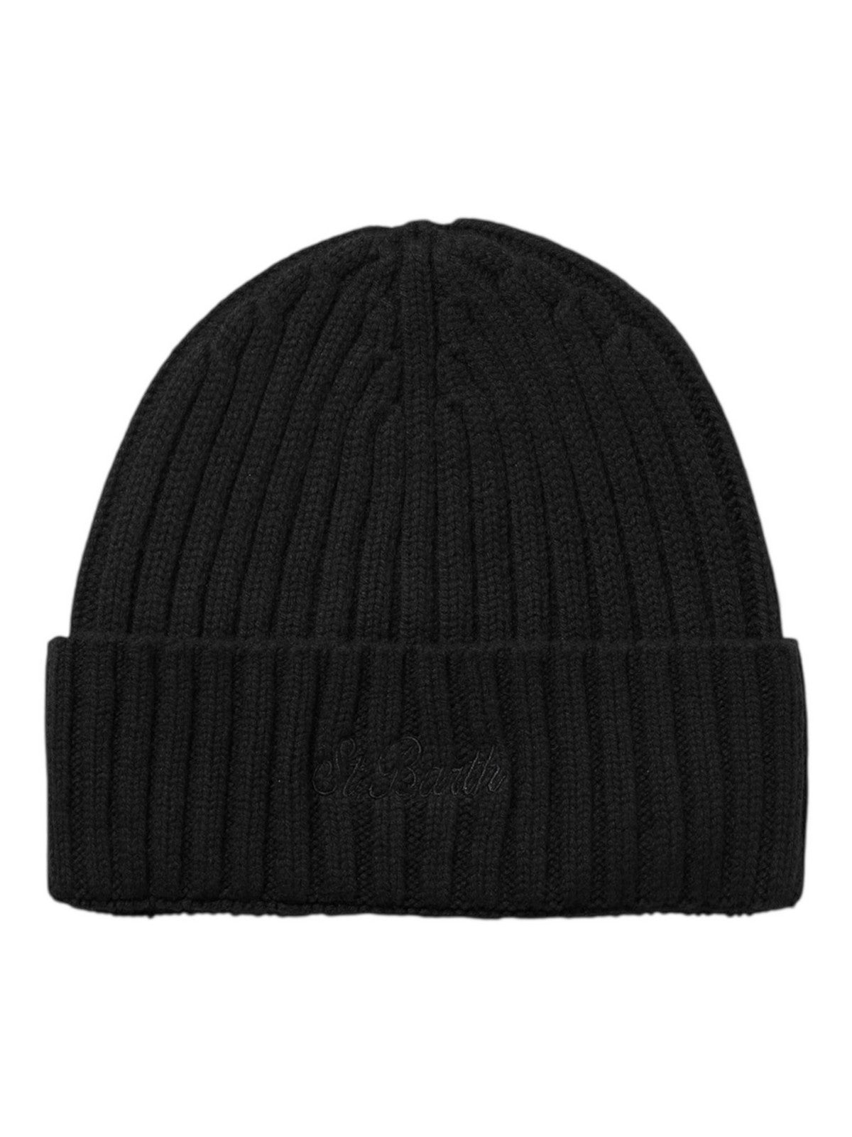 Mc2 Saint Barth Man Hat Wengen Wool 00037i 00 Black