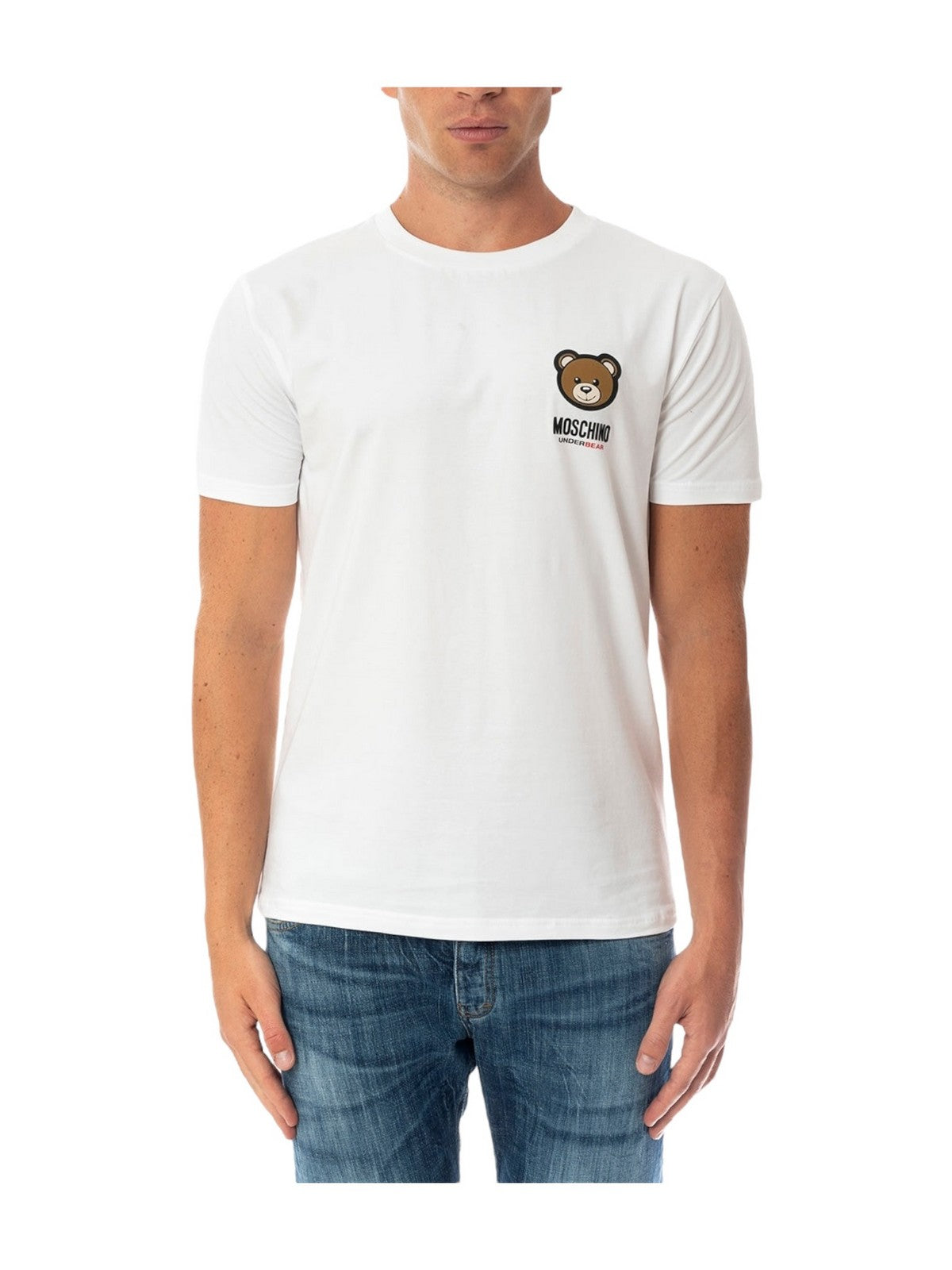MOSCHINO UNDERWEAR T-Shirt e Polo Uomo  241V1A0788 4410 1 Bianco