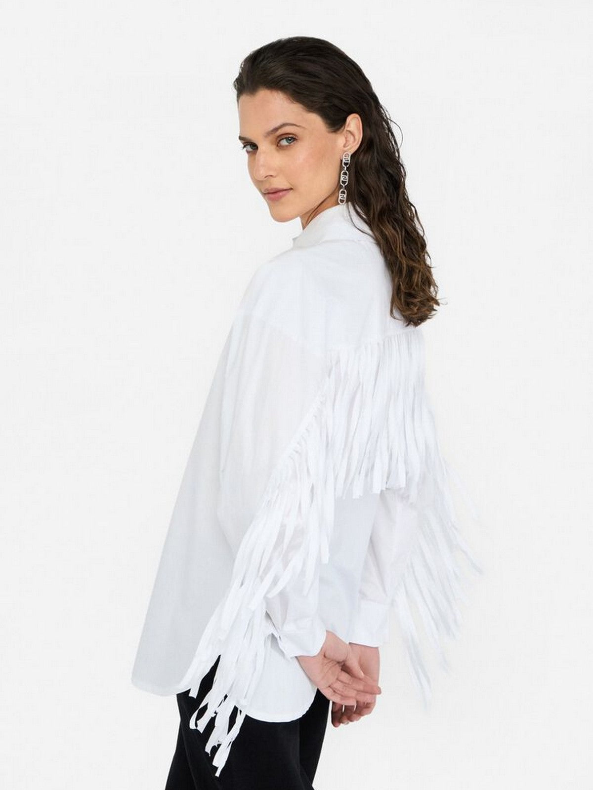 LIU JO BLACK Camicia Donna  CF5175T3216 11111 BIANCO OTTICO