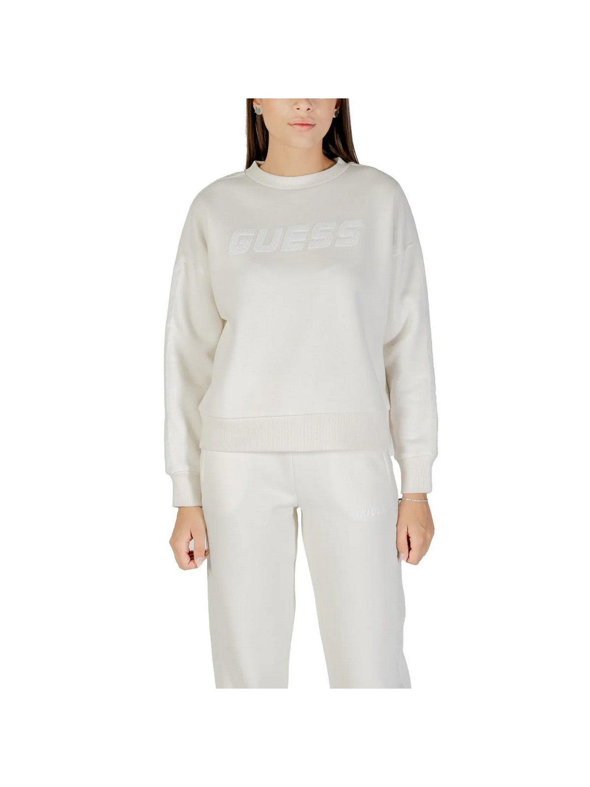 GUESS SPORT Felpa Donna  V5BQ10 KB681 G1O6 DOVE WHITE