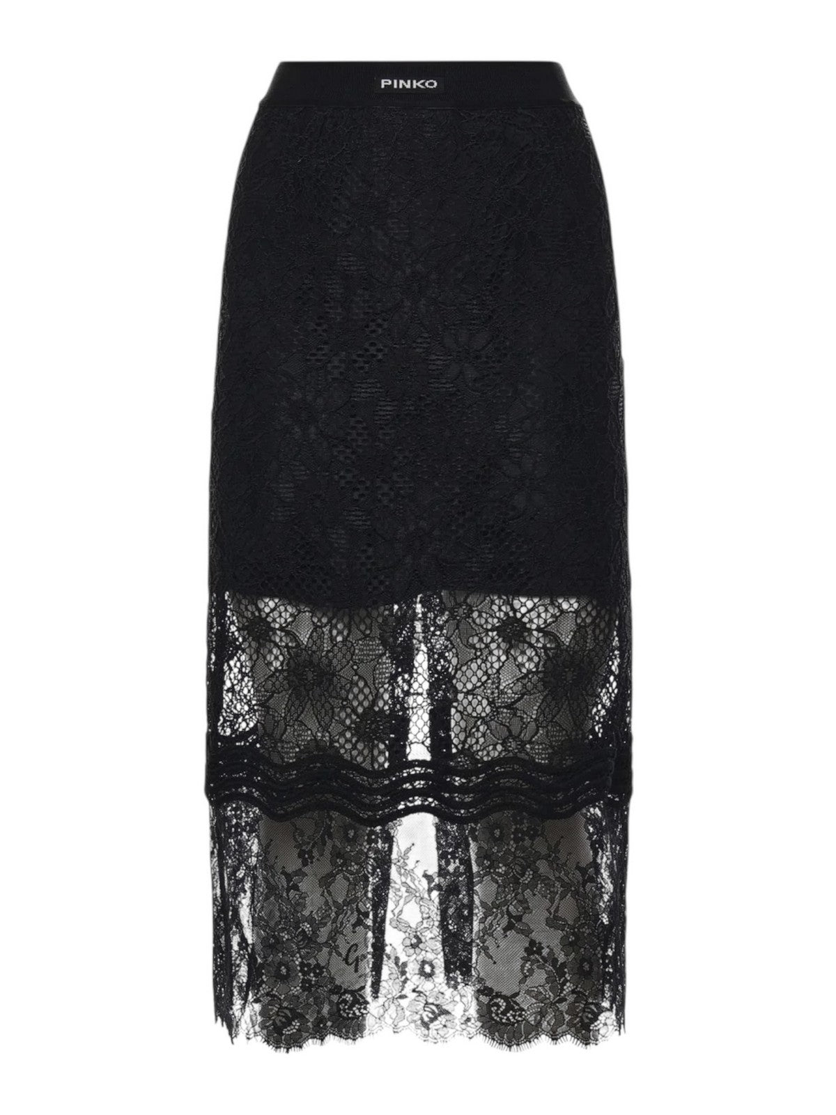 PINKO Gonna Donna HARMONIE GONNA PIZZO REBRODE 106664-A381 Z99 NERO LIMOUSINE