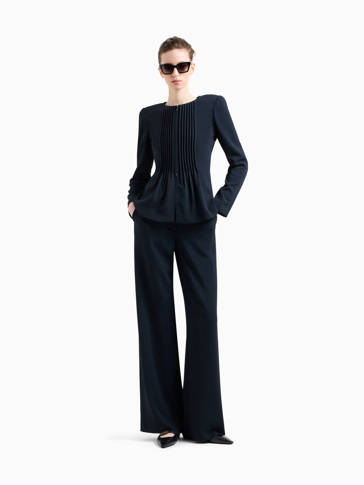 パンツ EMPORIO ARMANI Women Straight Pants EW000851AF12514 UB115 Bl EMPORIO ARMANI Pantalone Donna EW000851 AF12514 UB115 Blu