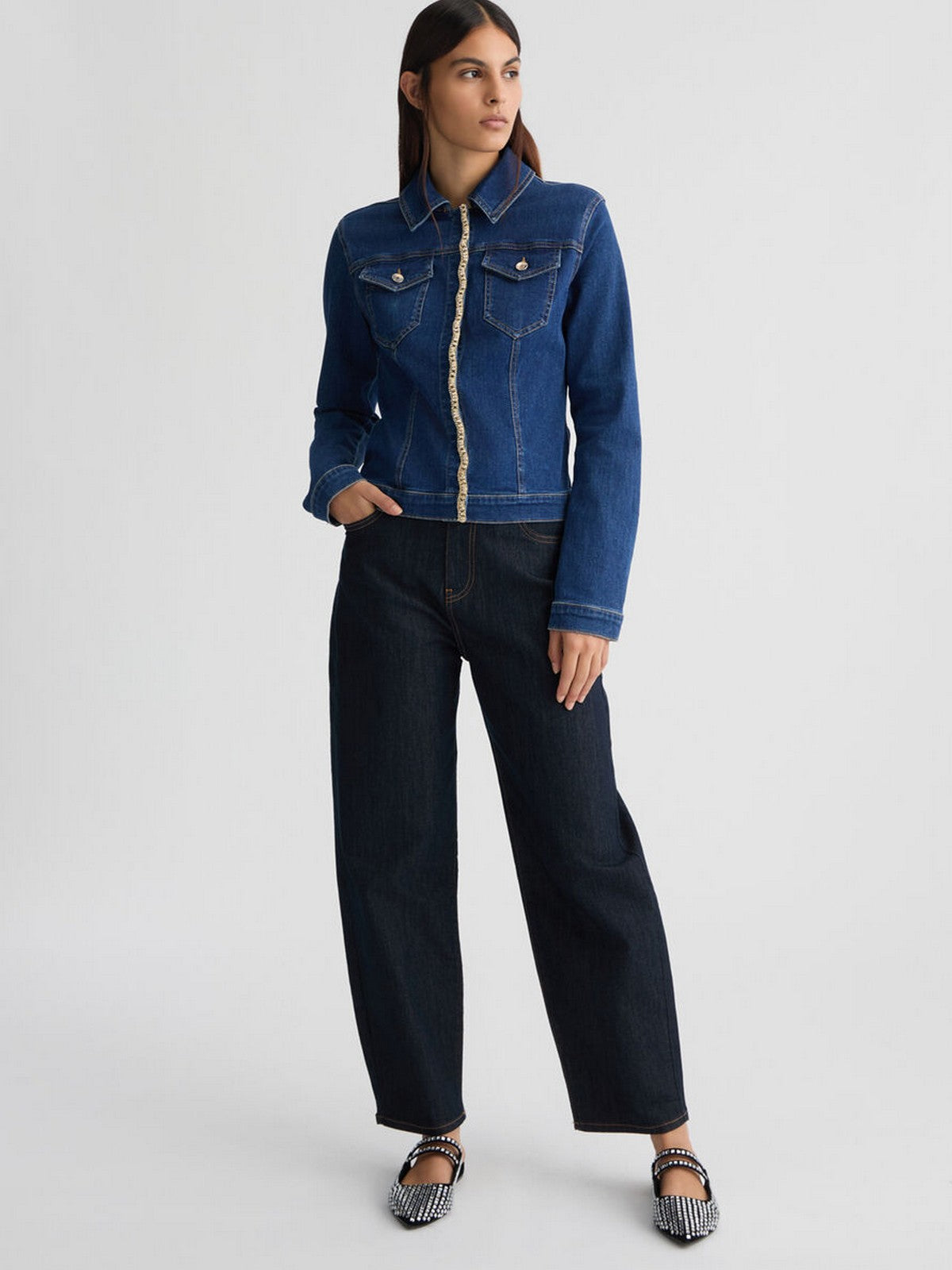 LIU JO BLUE DENIM Giubbino Donna  UA5143D0243 78828 Blu gioboutiqueweb