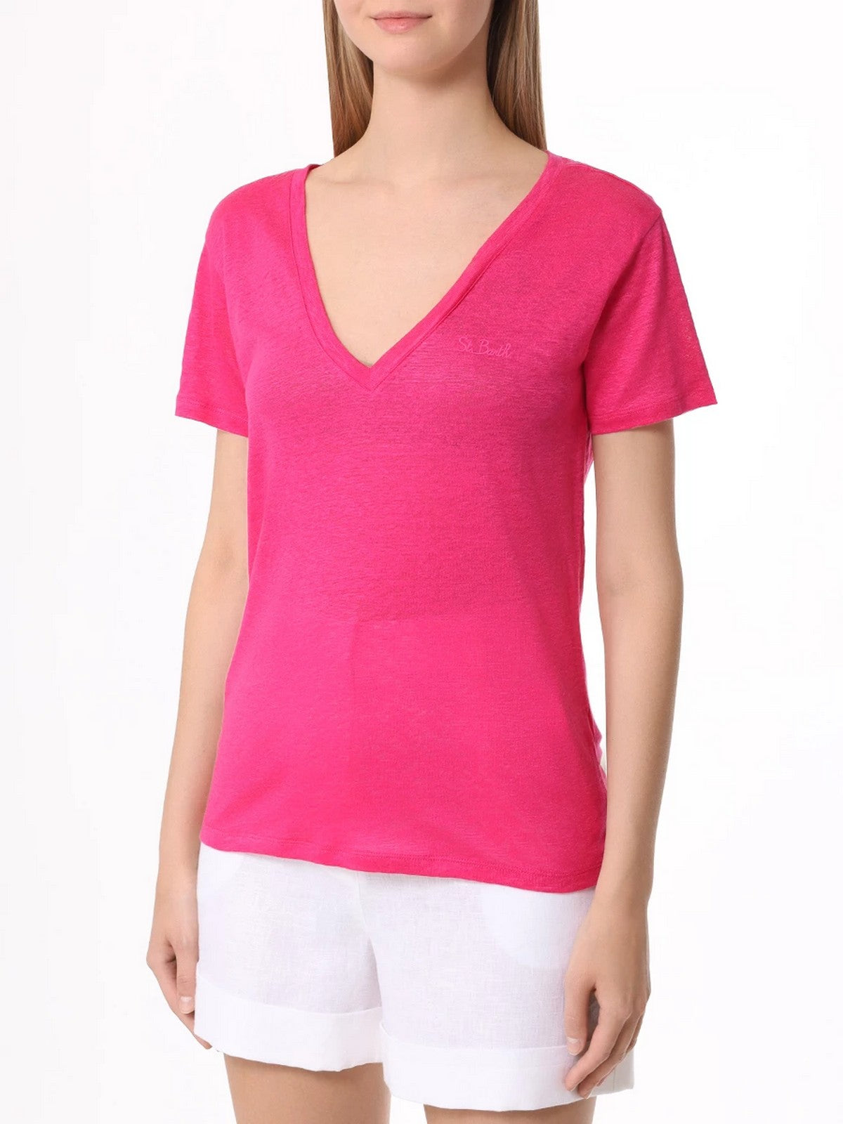 T-shirt MC2 Saint Barth i Polak Woman Eloise 05607F Rosa