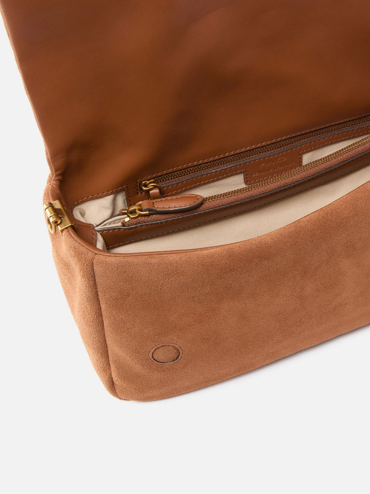 PINKO Borsa Donna CLICK SOFT HORIZONTAL HANDLE C 106178-A0F6 L17Q MARRONE - LEONE-ANTIQUE GOLD