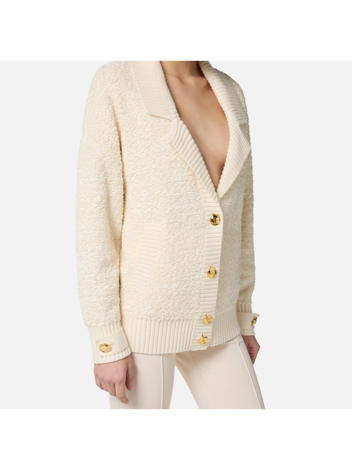 ELISABETTA FRANCHI Maglia Donna  MK44S57E2 DZ9 MILK gioboutiqueweb