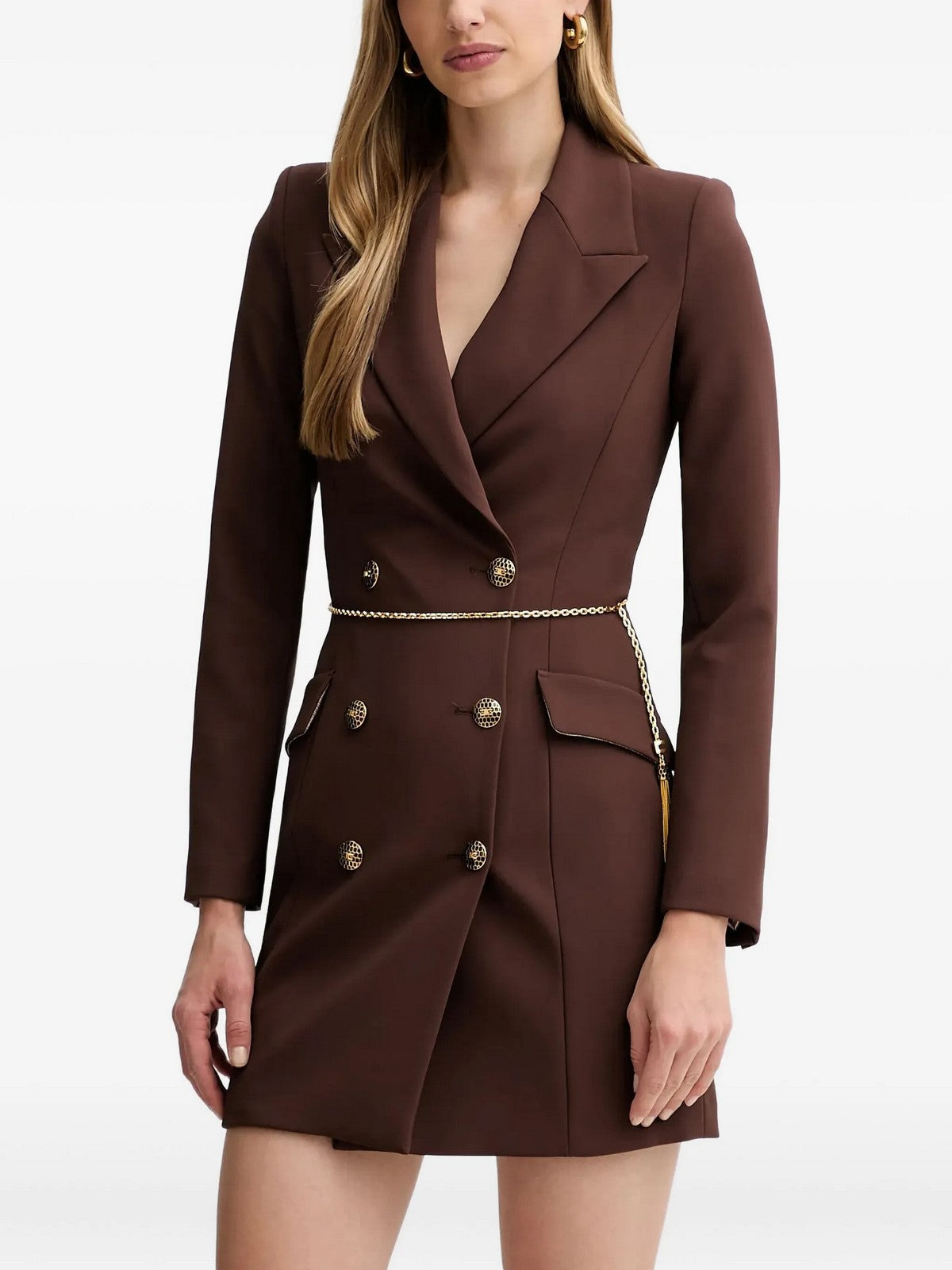 ELISABETTA FRANCHI Abito Donna  AB89657E2 EA3 COFFEE