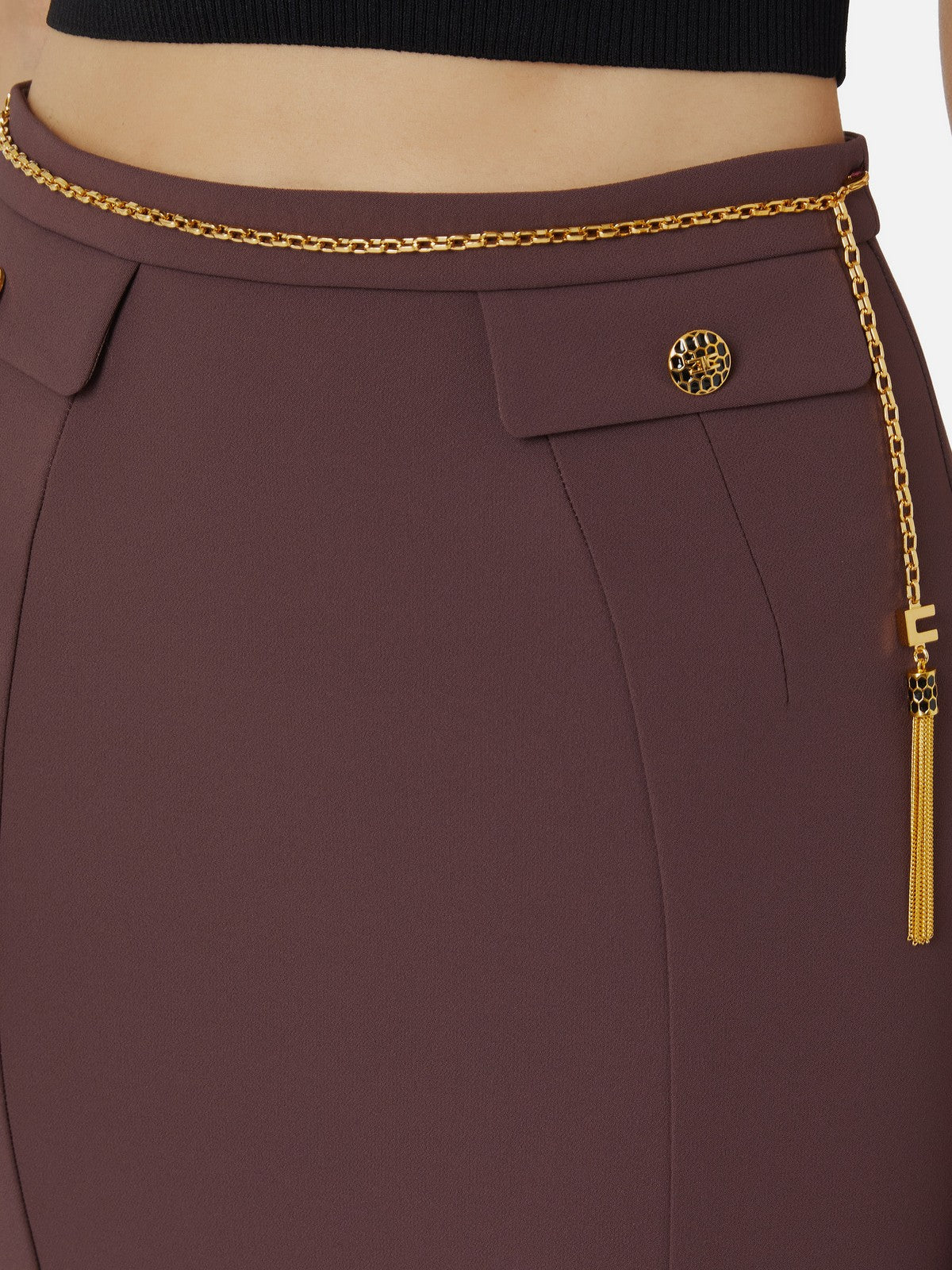 ELISABETTA FRANCHI Gonna Donna  GO14857E2 EA4 MERLOT