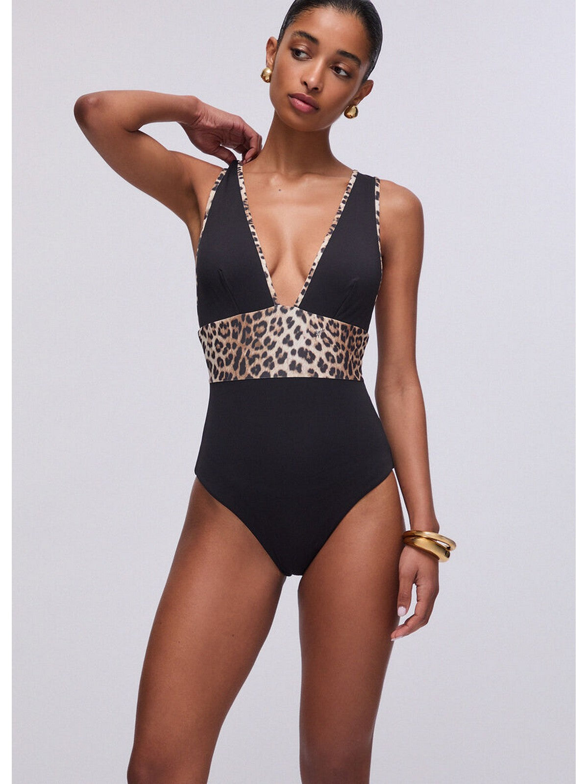LIU JO BEACHWEAR Costume da bagno Donna  VA6008J6447 Y9908 Nero/animalier