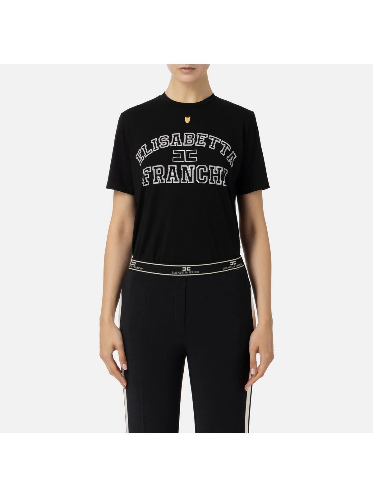 ELISABETTA FRANCHI Camisetas y mujer Pole MA01546E2 110 Negro