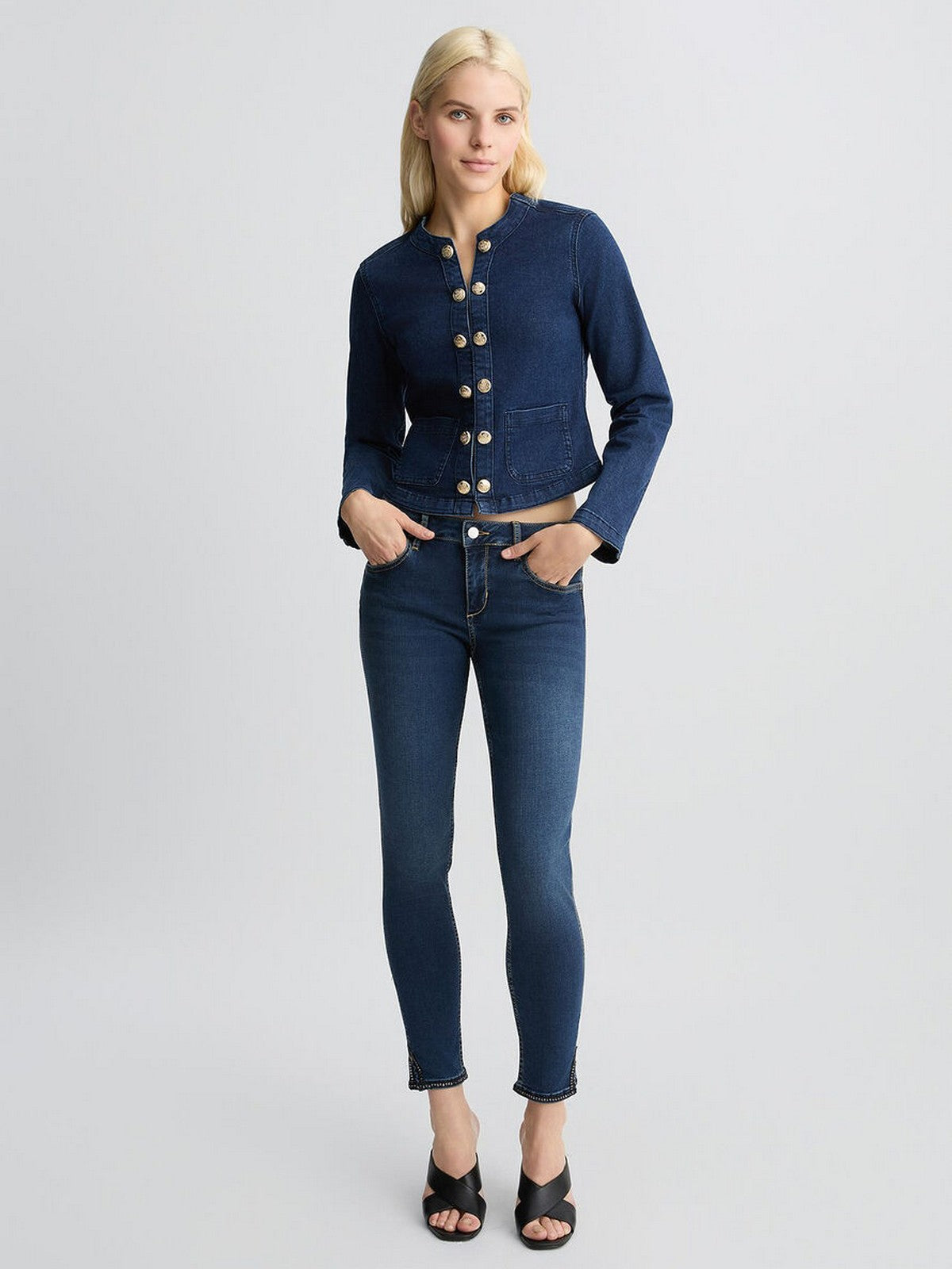 LIU JO BLUE DENIM Giacca Donna  UA5085D4925 78816 Blu gioboutiqueweb