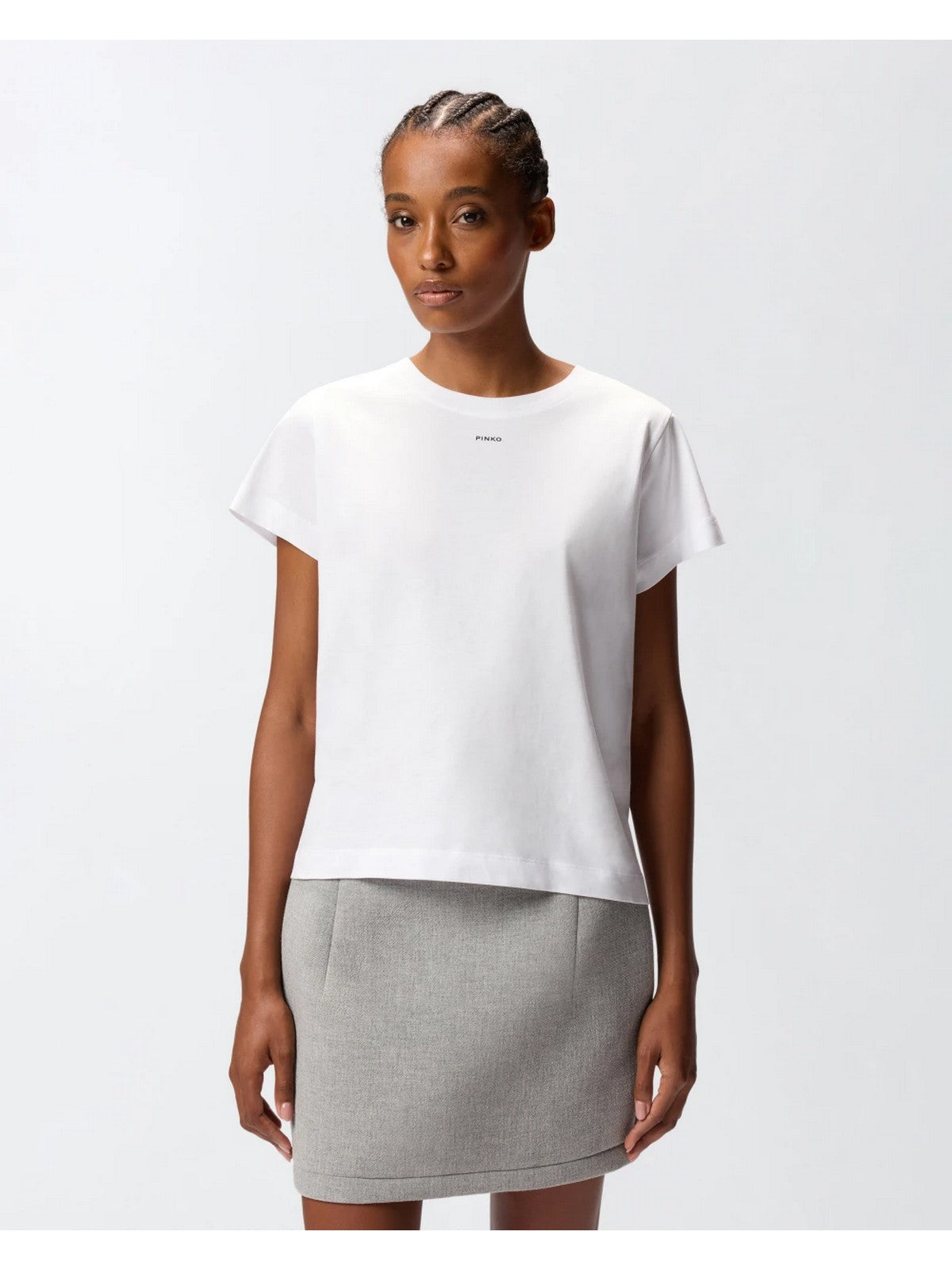 PINKO T-shirt Donna BASICO T-SHIRT 100373-A2RE Z04 BIANCO BRILL.