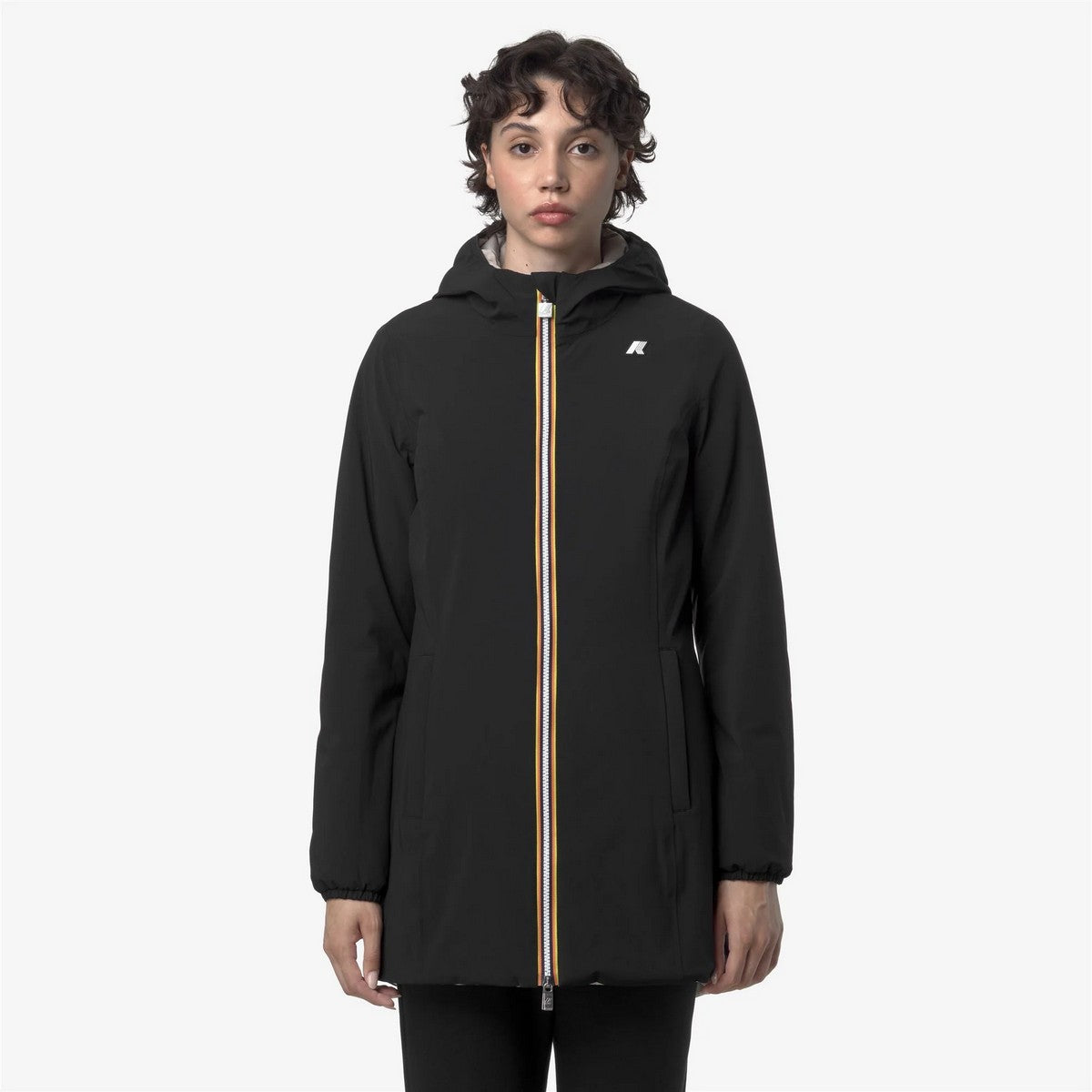 K-WAY Damenjacke DENISE ST WARM DOUBLE K6128UW BC9 Black Pure - Beige C